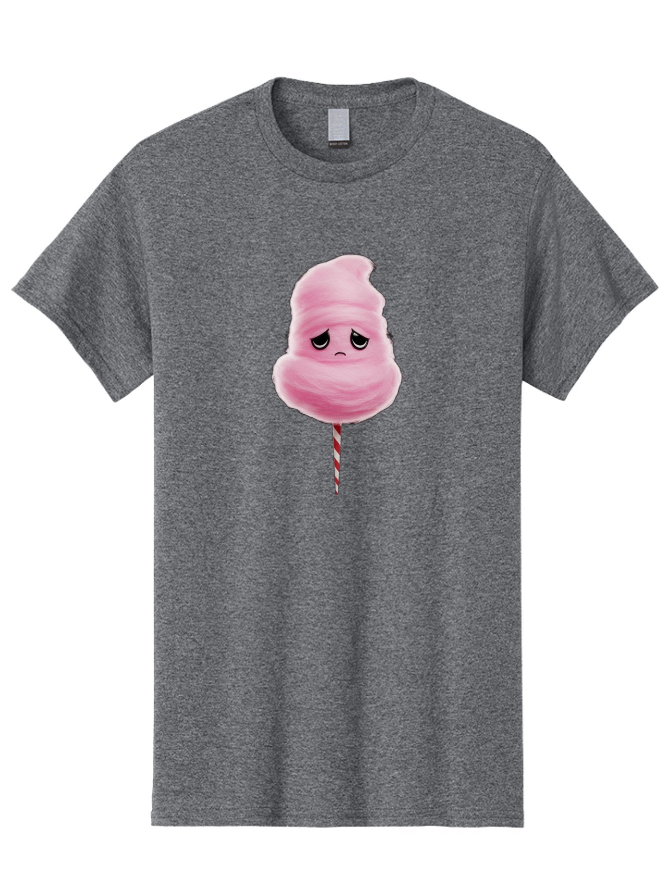 Angry-Cotton-Candy Men'S Graphic Tee, 100% Cotton, Comfortable Casual Summer Wear, Machine Washable, Angry Cotton Candy, Grumpy Face, Sweet Treat, Cartoon Character, Funny Expression, Mad Candy, Fluffy Pink Snack, Fairground Food, Angry Face, Bac586 9