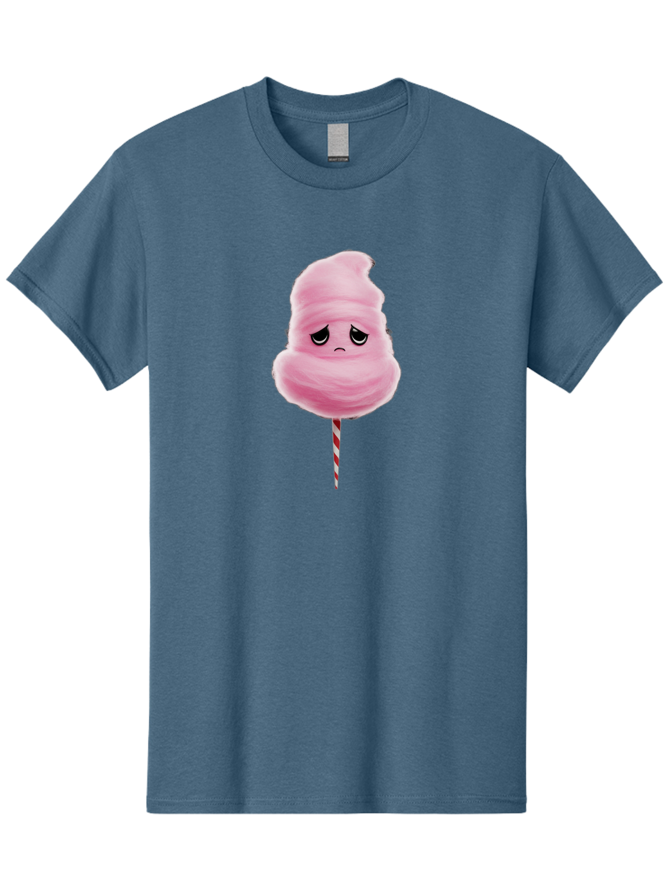Angry-Cotton-Candy Men'S Graphic Tee, 100% Cotton, Comfortable Casual Summer Wear, Machine Washable, Angry Cotton Candy, Grumpy Face, Sweet Treat, Cartoon Character, Funny Expression, Mad Candy, Fluffy Pink Snack, Fairground Food, Angry Face, Bac586 9