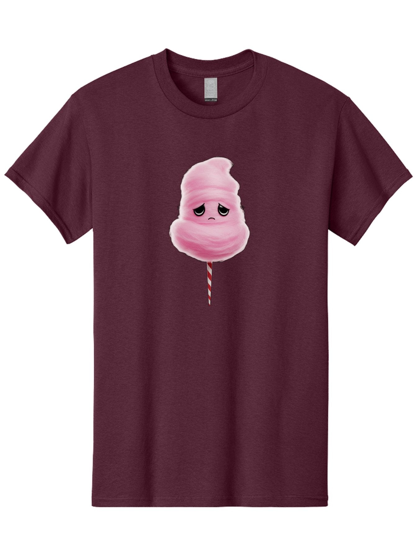 Angry-Cotton-Candy Men'S Graphic Tee, 100% Cotton, Comfortable Casual Summer Wear, Machine Washable, Angry Cotton Candy, Grumpy Face, Sweet Treat, Cartoon Character, Funny Expression, Mad Candy, Fluffy Pink Snack, Fairground Food, Angry Face, Bac586