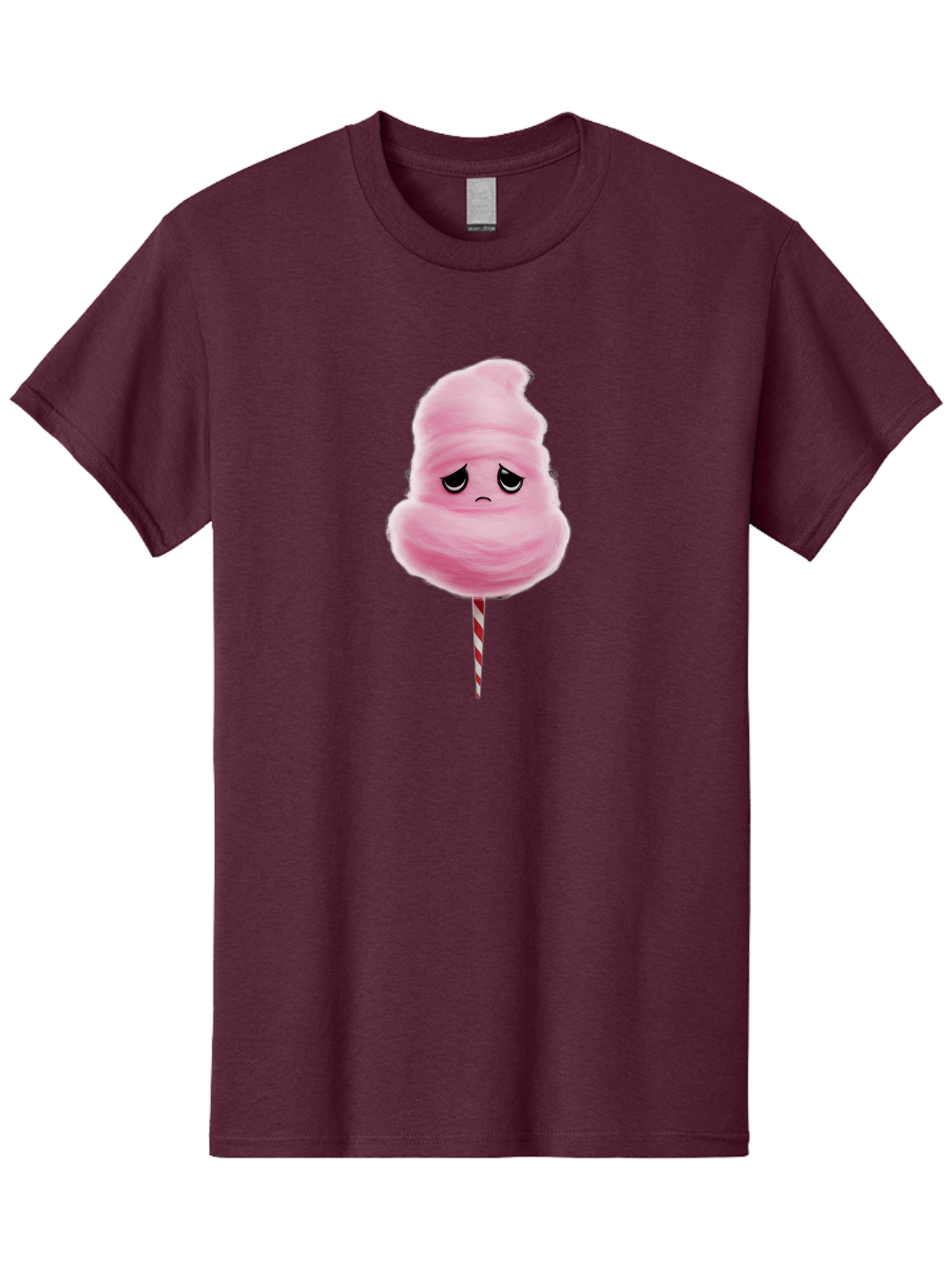 Angry-Cotton-Candy Men'S Graphic Tee, 100% Cotton, Comfortable Casual Summer Wear, Machine Washable, Angry Cotton Candy, Grumpy Face, Sweet Treat, Cartoon Character, Funny Expression, Mad Candy, Fluffy Pink Snack, Fairground Food, Angry Face, Bac586 11
