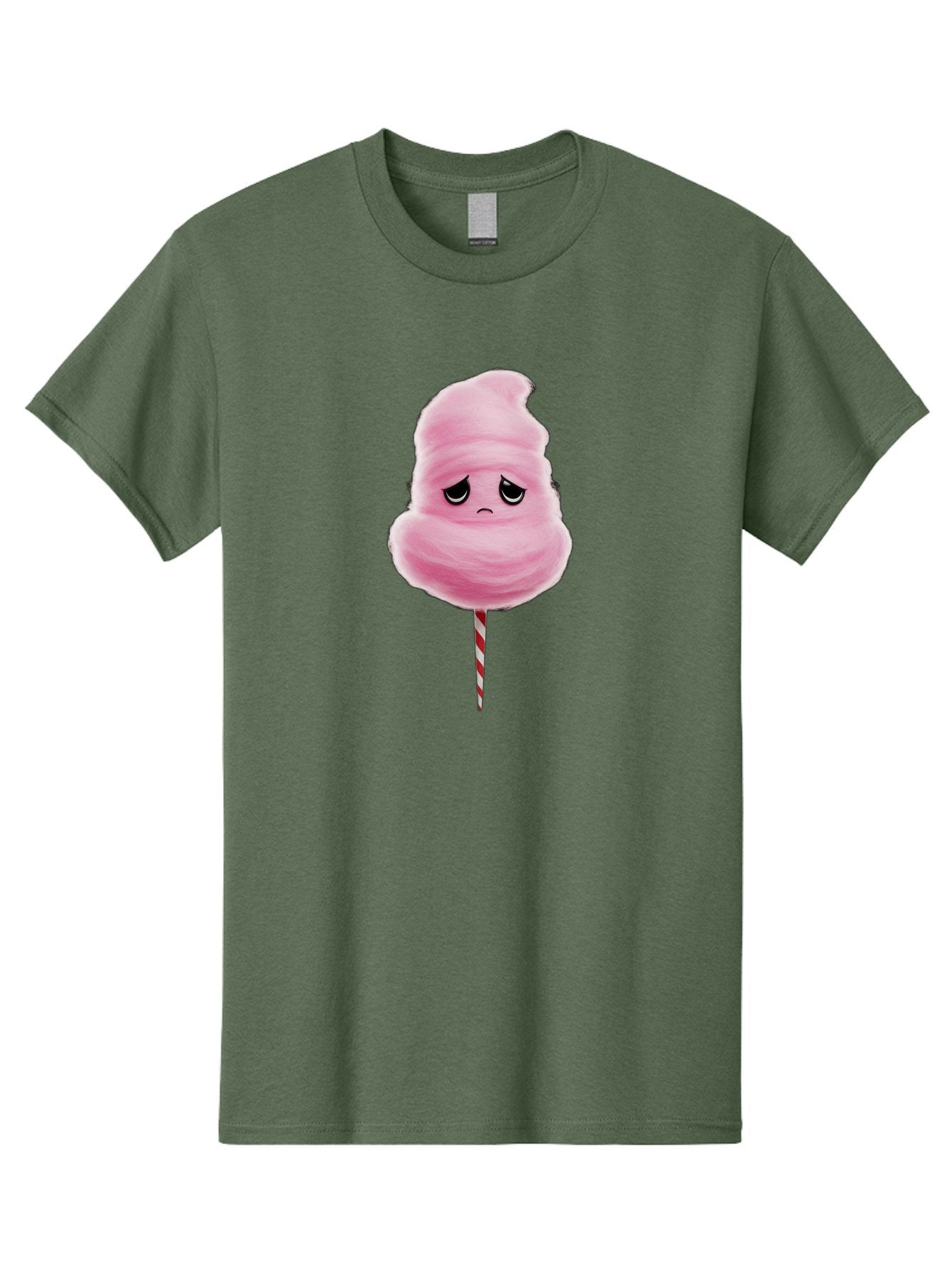 Angry-Cotton-Candy Men'S Graphic Tee, 100% Cotton, Comfortable Casual Summer Wear, Machine Washable, Angry Cotton Candy, Grumpy Face, Sweet Treat, Cartoon Character, Funny Expression, Mad Candy, Fluffy Pink Snack, Fairground Food, Angry Face, Bac586 5