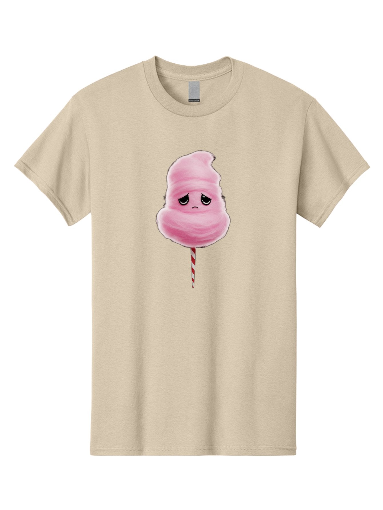 Angry-Cotton-Candy Men'S Graphic Tee, 100% Cotton, Comfortable Casual Summer Wear, Machine Washable, Angry Cotton Candy, Grumpy Face, Sweet Treat, Cartoon Character, Funny Expression, Mad Candy, Fluffy Pink Snack, Fairground Food, Angry Face, Bac586
