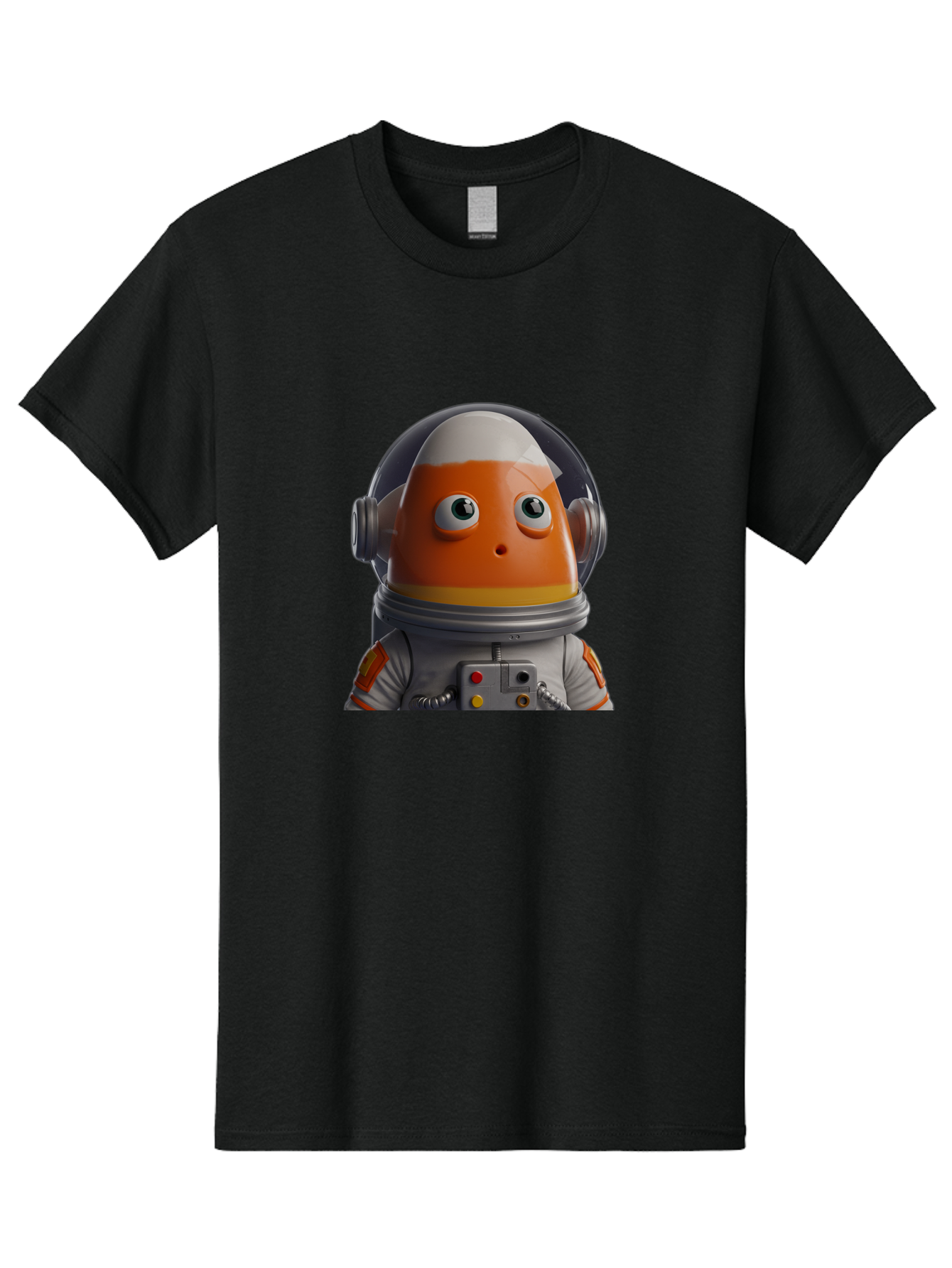 Astronaut-Fish Men'S Graphic Tee, 100% Cotton, Comfortable Casual Summer Wear, Machine Washable, Futuristic Astronaut, Candy-Themed Space Suit, Orange And White Colors, Cartoon-Style Character, Space Exploration, Sci-Fi Elements, Bac589 7