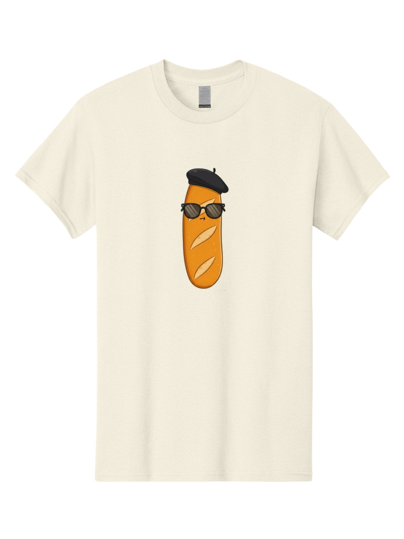Baguette-Character-1 Men'S Graphic Tee, 100% Cotton, Comfortable Casual Summer Wear, Machine Washable, Cartoon Baguette, Sunglasses, Beret, French Bread, Cute Character, Funny Meme, Cartoon Style, Bread Character, Quirky Design, Bac590 9