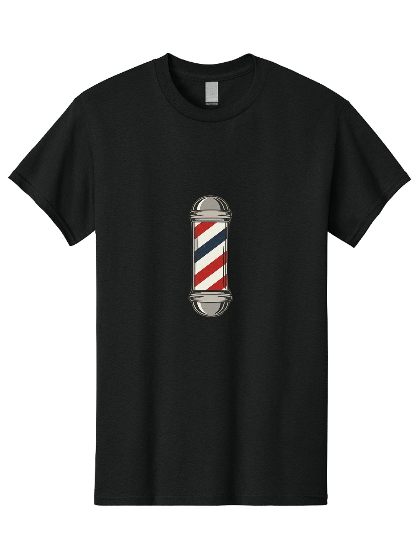 Barber-Pole-1 Men'S Graphic Tee, 100% Cotton, Comfortable Casual Summer Wear, Machine Washable, Barber Pole Sign, Red White And Blue Stripes, Classic Barber Symbol, Vintage Barbershop Icon, Traditional Barber Pole Design, Barber Shop Signage Bac603 11