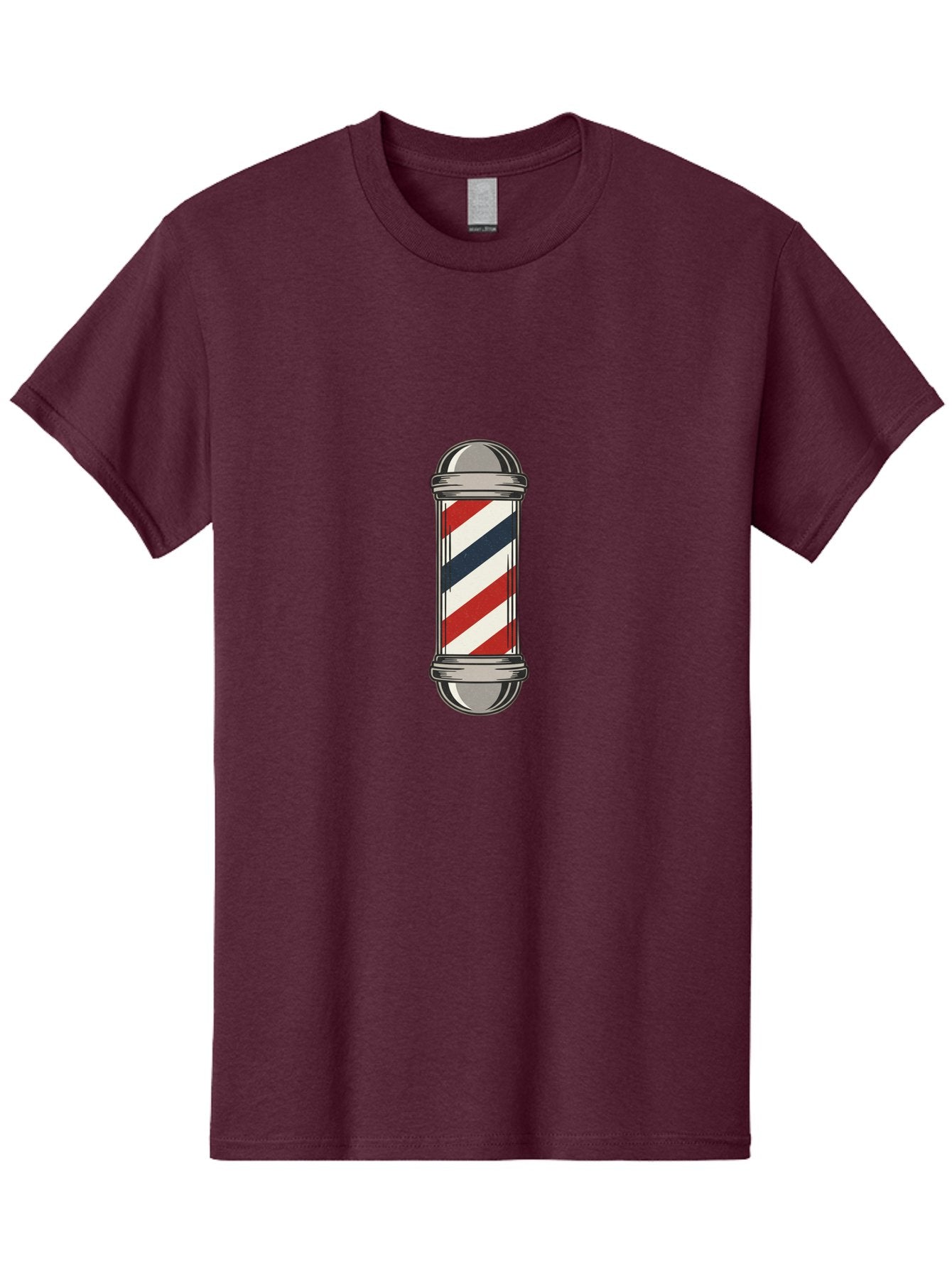 Barber-Pole-1 Men'S Graphic Tee, 100% Cotton, Comfortable Casual Summer Wear, Machine Washable, Barber Pole Sign, Red White And Blue Stripes, Classic Barber Symbol, Vintage Barbershop Icon, Traditional Barber Pole Design, Barber Shop Signage Bac603 10