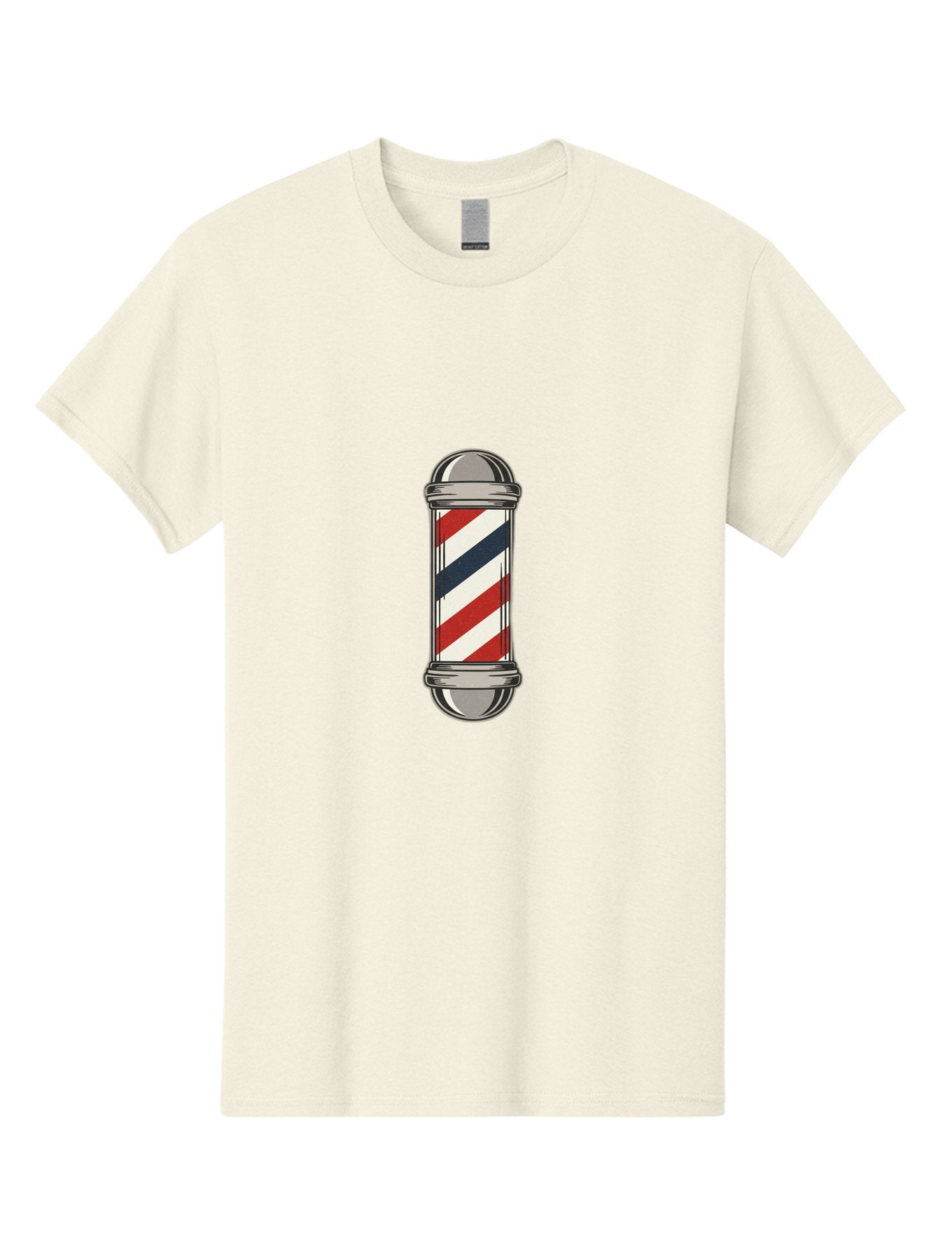 Barber-Pole-1 Men'S Graphic Tee, 100% Cotton, Comfortable Casual Summer Wear, Machine Washable, Barber Pole Sign, Red White And Blue Stripes, Classic Barber Symbol, Vintage Barbershop Icon, Traditional Barber Pole Design, Barber Shop Signage Bac603 4