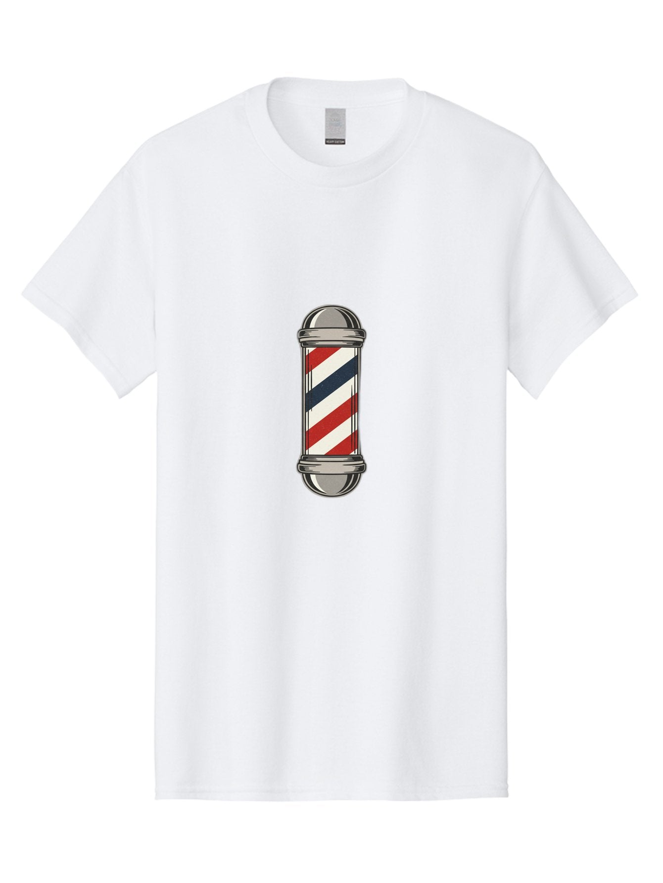 Barber-Pole-1 Men'S Graphic Tee, 100% Cotton, Comfortable Casual Summer Wear, Machine Washable, Barber Pole Sign, Red White And Blue Stripes, Classic Barber Symbol, Vintage Barbershop Icon, Traditional Barber Pole Design, Barber Shop Signage Bac603 14
