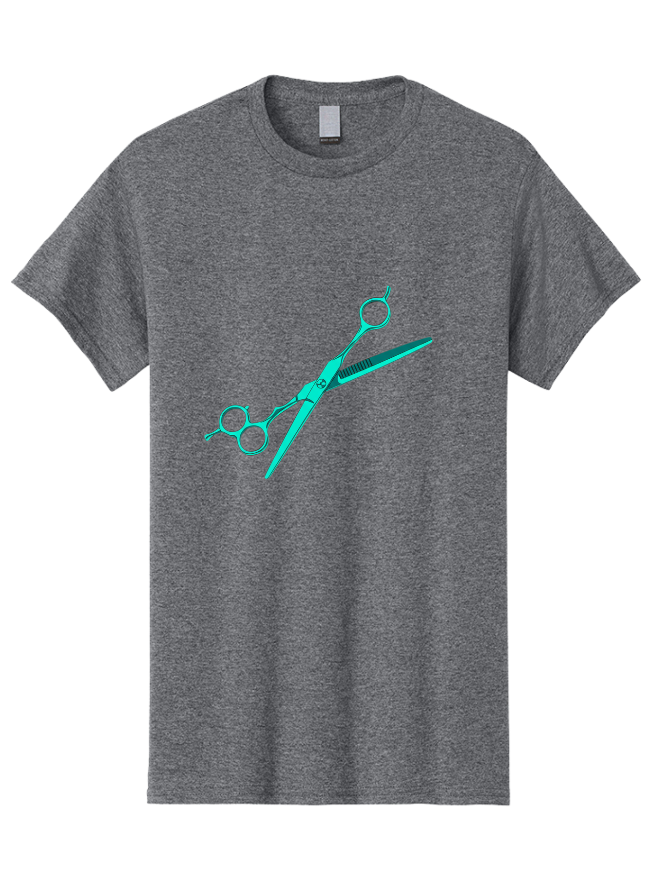 Barber-Scissors Men'S Graphic Tee, 100% Cotton, Comfortable Casual Summer Wear, Machine Washable, Hairdressing Scissors, Beauty Tools, Salon Equipment, Hair Cutting, Grooming, Styling, Professional Hairstyling Bac607