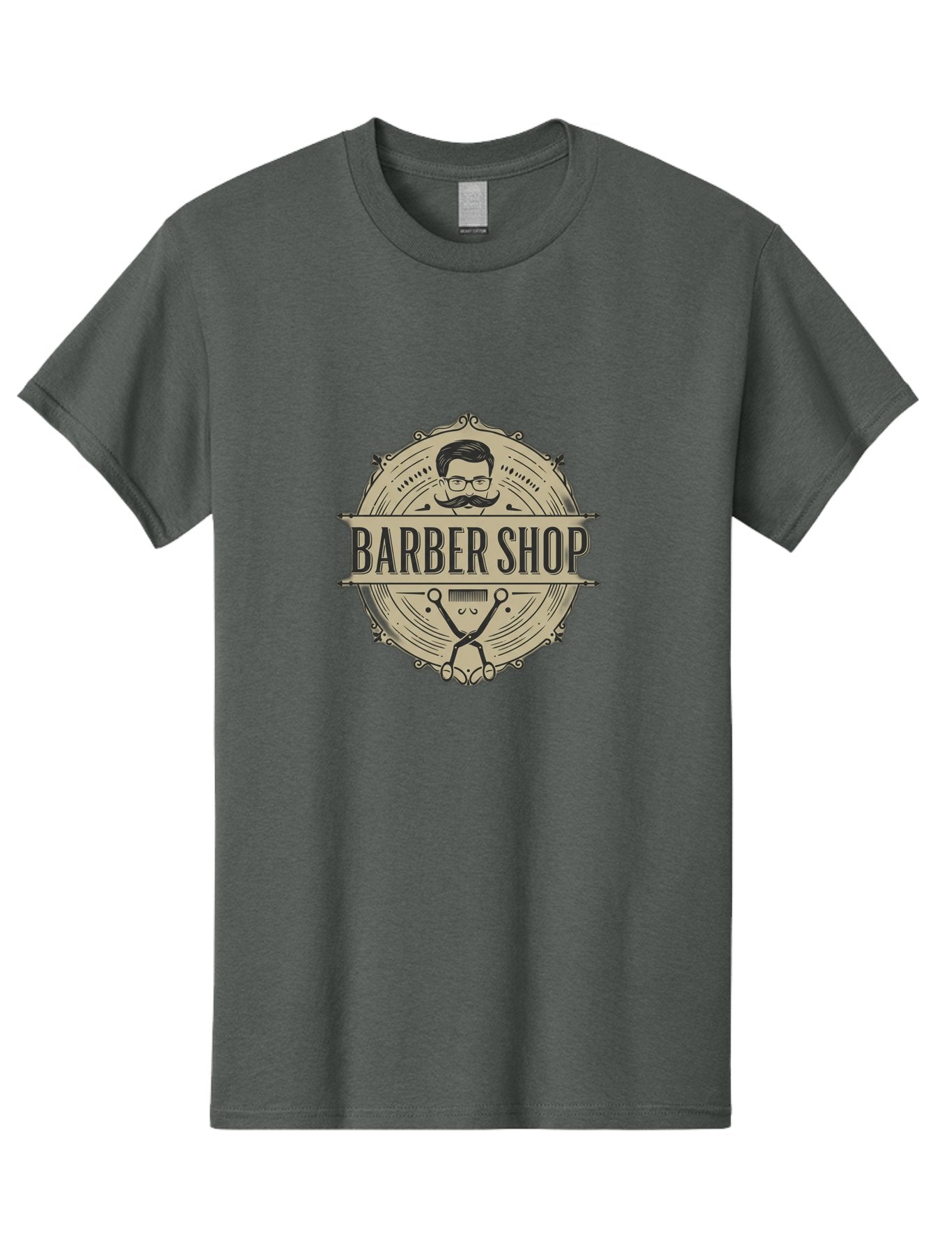 Barber-Shop-1 Men'S Graphic Tee, 100% Cotton, Comfortable Casual Summer Wear, Machine Washable, Barber Shop Logo, Vintage Style, Men'S Grooming, Beard Care, Scissors, Mustache, Stylish Haircut, Classic Design, Retro Aesthetic, Barber Shop Sign Bac608 8