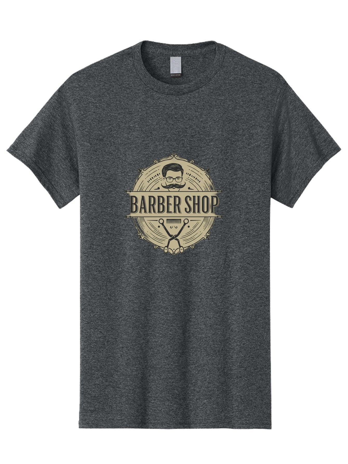 Barber-Shop-1 Men'S Graphic Tee, 100% Cotton, Comfortable Casual Summer Wear, Machine Washable, Barber Shop Logo, Vintage Style, Men'S Grooming, Beard Care, Scissors, Mustache, Stylish Haircut, Classic Design, Retro Aesthetic, Barber Shop Sign Bac608 3