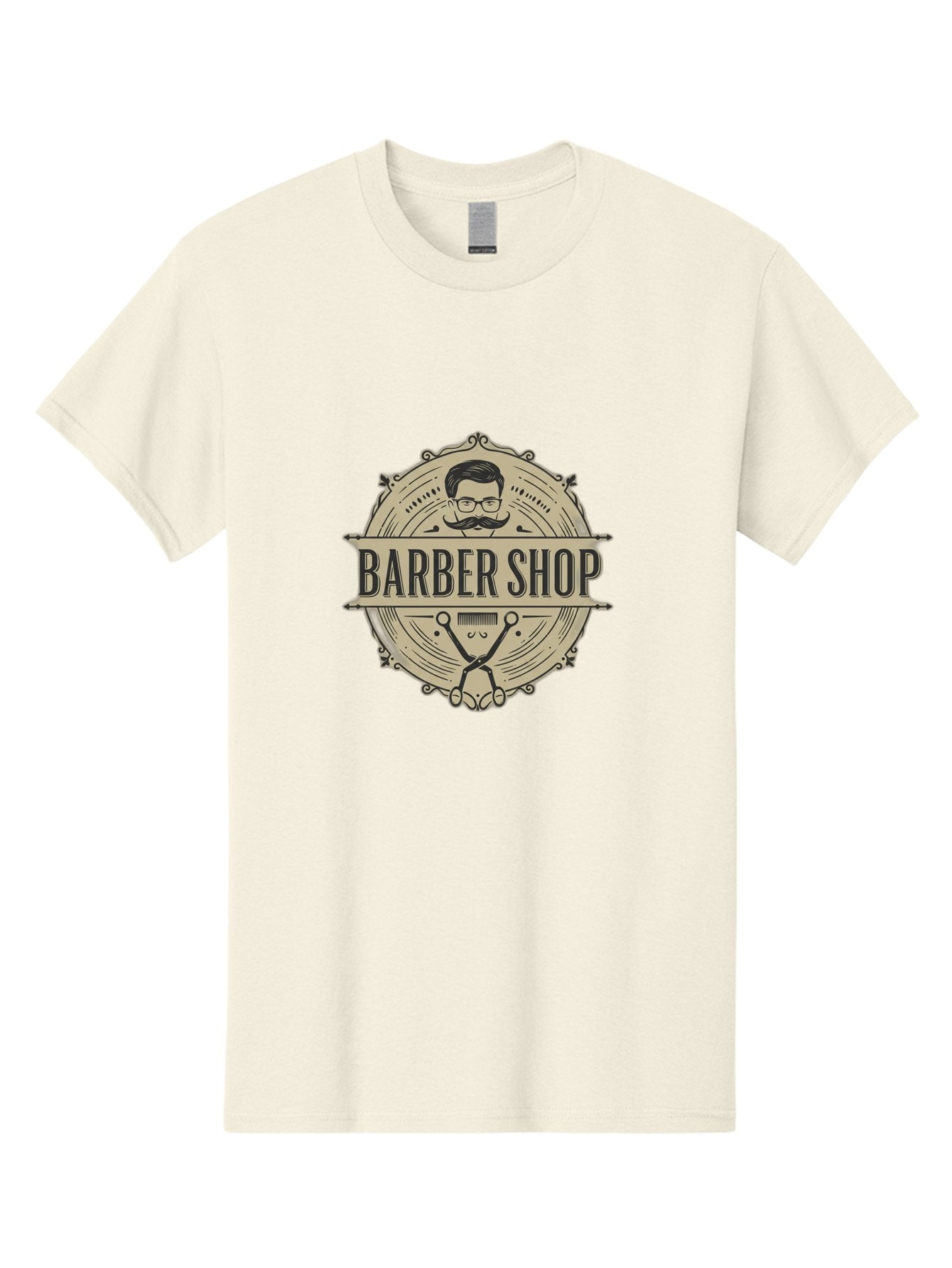 Barber-Shop-1 Men'S Graphic Tee, 100% Cotton, Comfortable Casual Summer Wear, Machine Washable, Barber Shop Logo, Vintage Style, Men'S Grooming, Beard Care, Scissors, Mustache, Stylish Haircut, Classic Design, Retro Aesthetic, Barber Shop Sign Bac608 12