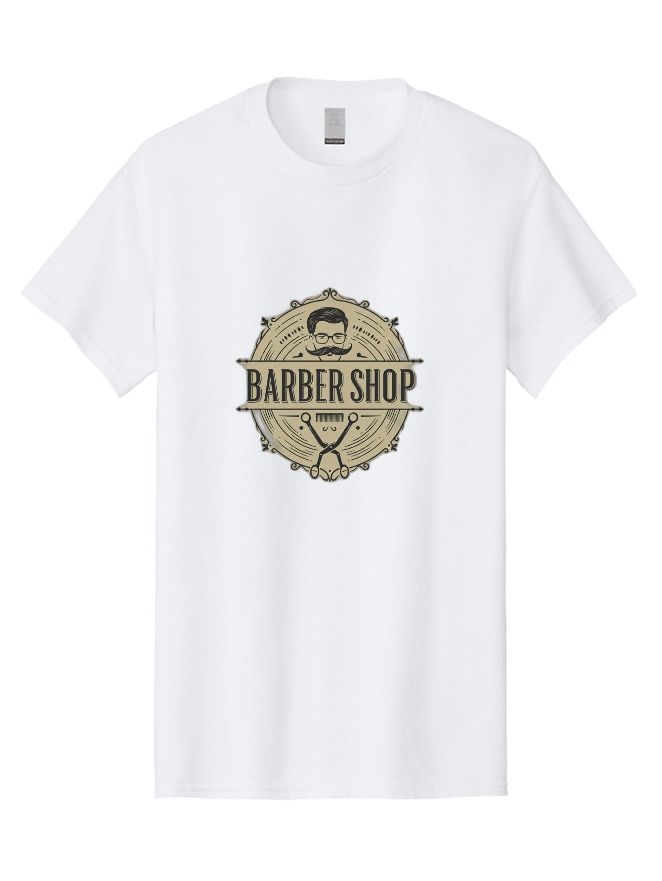 Barber-Shop-1 Men'S Graphic Tee, 100% Cotton, Comfortable Casual Summer Wear, Machine Washable, Barber Shop Logo, Vintage Style, Men'S Grooming, Beard Care, Scissors, Mustache, Stylish Haircut, Classic Design, Retro Aesthetic, Barber Shop Sign Bac608 14