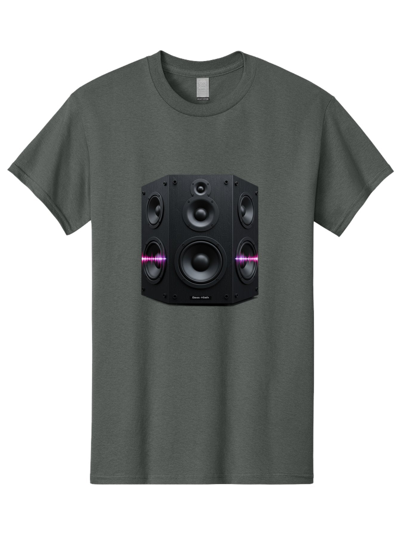 Base-Reflex Men'S Graphic Tee, 100% Cotton, Comfortable Casual Summer Wear, Machine Washable, Black Speaker System, Home Audio Equipment, Sound System, Hi-Fi Speaker, Purple Sound Wave, Music Technology, Audio Visual Bac614