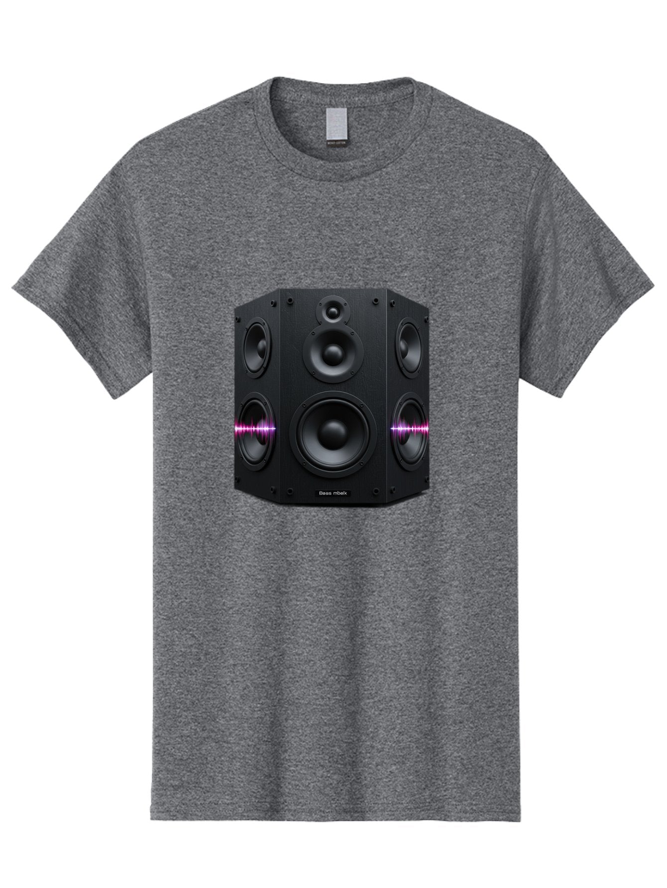 Base-Reflex Men'S Graphic Tee, 100% Cotton, Comfortable Casual Summer Wear, Machine Washable, Black Speaker System, Home Audio Equipment, Sound System, Hi-Fi Speaker, Purple Sound Wave, Music Technology, Audio Visual Bac614 9