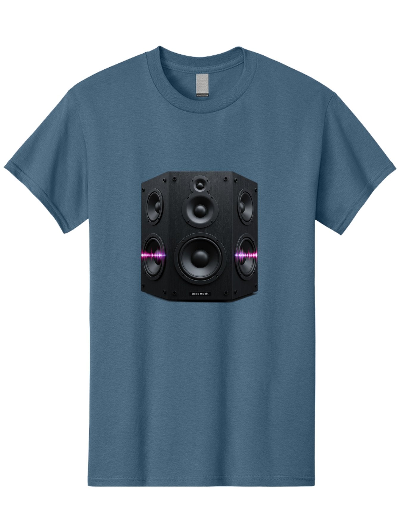 Base-Reflex Men'S Graphic Tee, 100% Cotton, Comfortable Casual Summer Wear, Machine Washable, Black Speaker System, Home Audio Equipment, Sound System, Hi-Fi Speaker, Purple Sound Wave, Music Technology, Audio Visual Bac614 13
