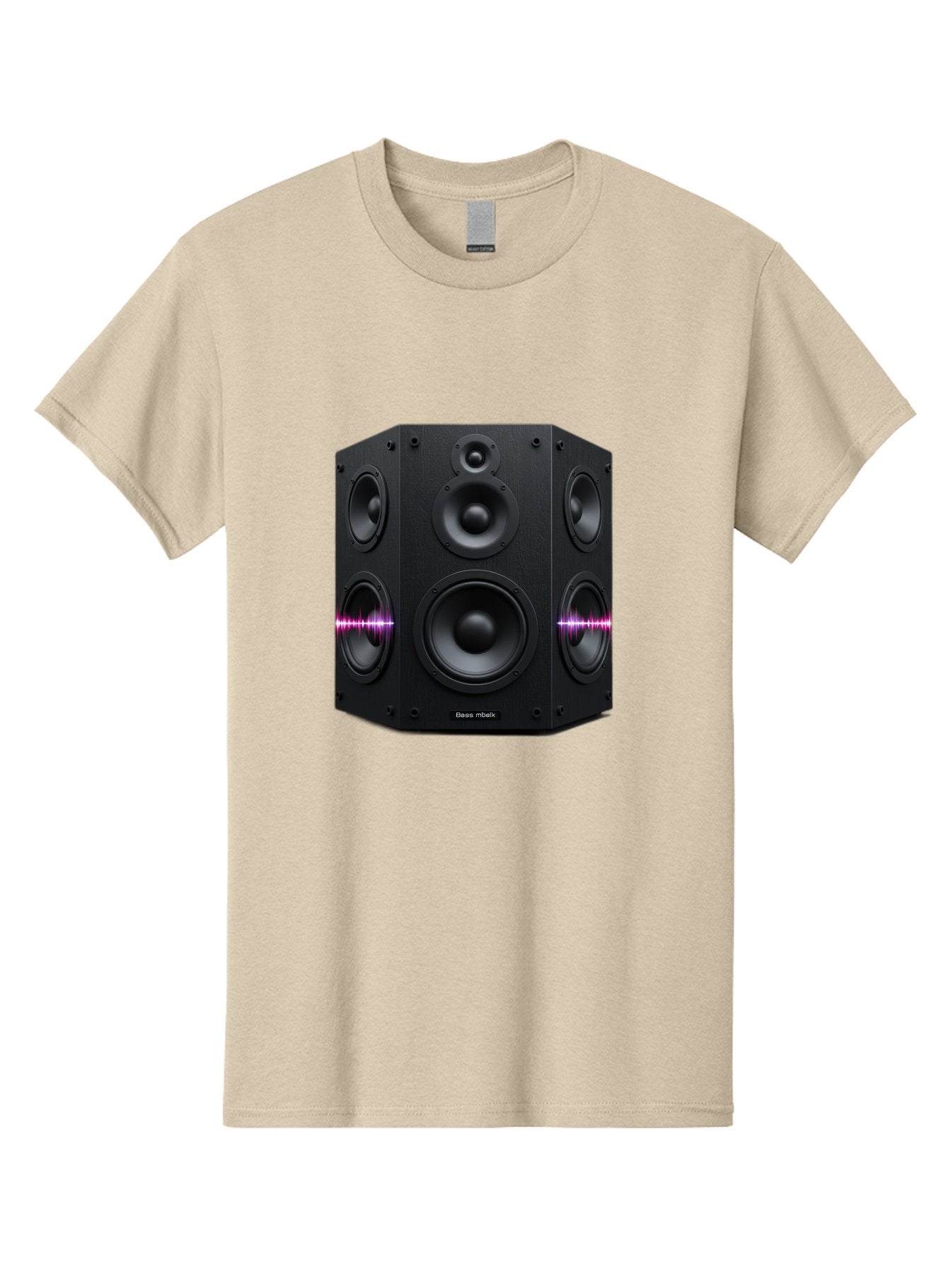 Base-Reflex Men'S Graphic Tee, 100% Cotton, Comfortable Casual Summer Wear, Machine Washable, Black Speaker System, Home Audio Equipment, Sound System, Hi-Fi Speaker, Purple Sound Wave, Music Technology, Audio Visual Bac614 15