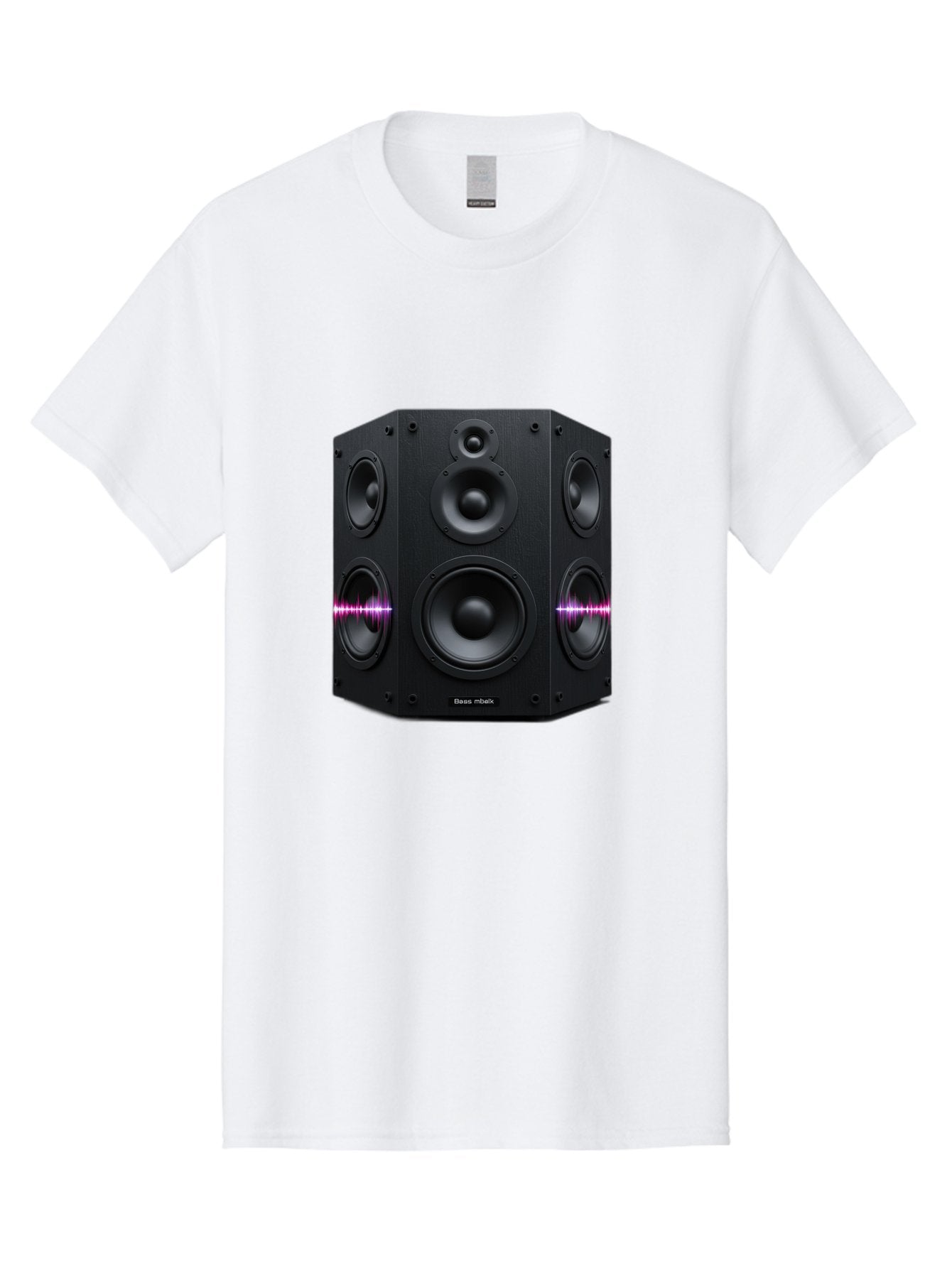 Base-Reflex Men'S Graphic Tee, 100% Cotton, Comfortable Casual Summer Wear, Machine Washable, Black Speaker System, Home Audio Equipment, Sound System, Hi-Fi Speaker, Purple Sound Wave, Music Technology, Audio Visual Bac614 7