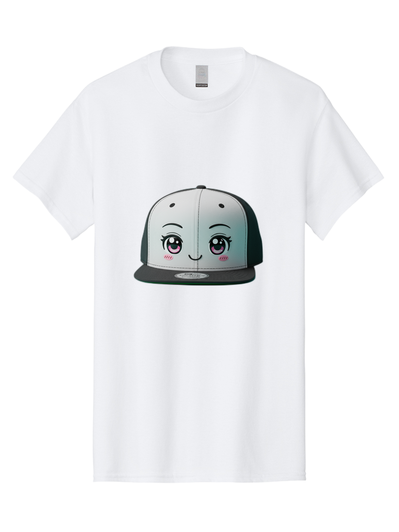 Baseball-Cap Men'S Graphic Tee, 100% Cotton, Comfortable Casual Summer Wear, Machine Washable, Cartoon Snapback Cap, Kawaii Fashion, Cute Hat Design, Playful Eyewear, Trendy Accessories, Streetwear Style, Anime Influence, Fashionable Headwear Bac618 5