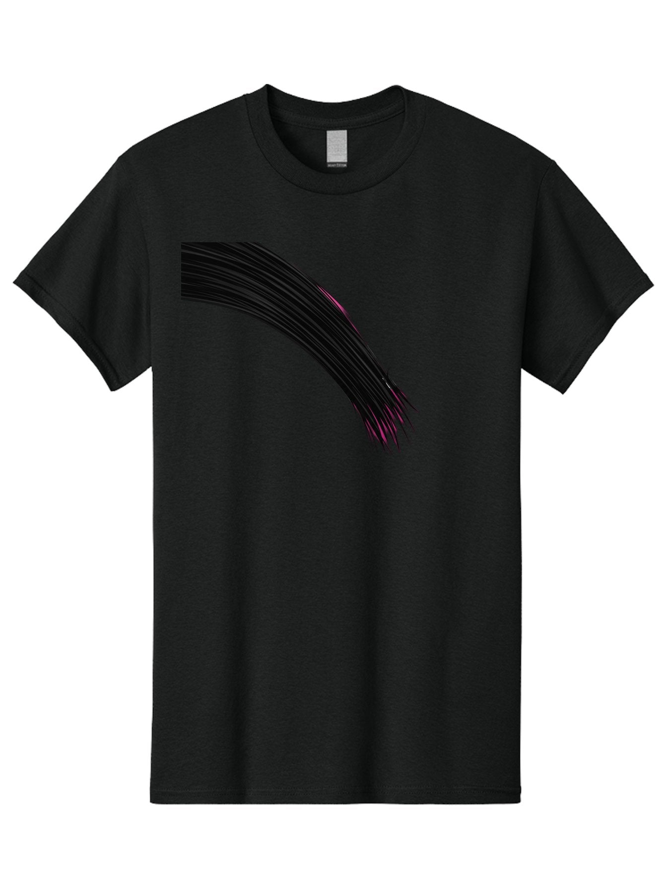Black-Hair-Strands Men'S Graphic Tee, 100% Cotton, Comfortable Casual Summer Wear, Machine Washable, Black Hair, Hair Extensions, Fine Strands, Pink Highlights, Sleek Texture, Luscious Locks, Hair Styling Bac632 11