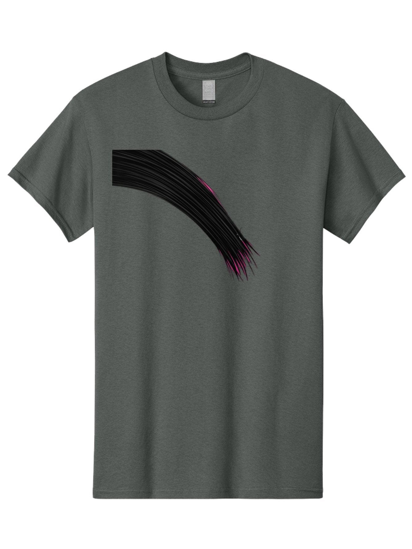 Black-Hair-Strands Men'S Graphic Tee, 100% Cotton, Comfortable Casual Summer Wear, Machine Washable, Black Hair, Hair Extensions, Fine Strands, Pink Highlights, Sleek Texture, Luscious Locks, Hair Styling Bac632 13