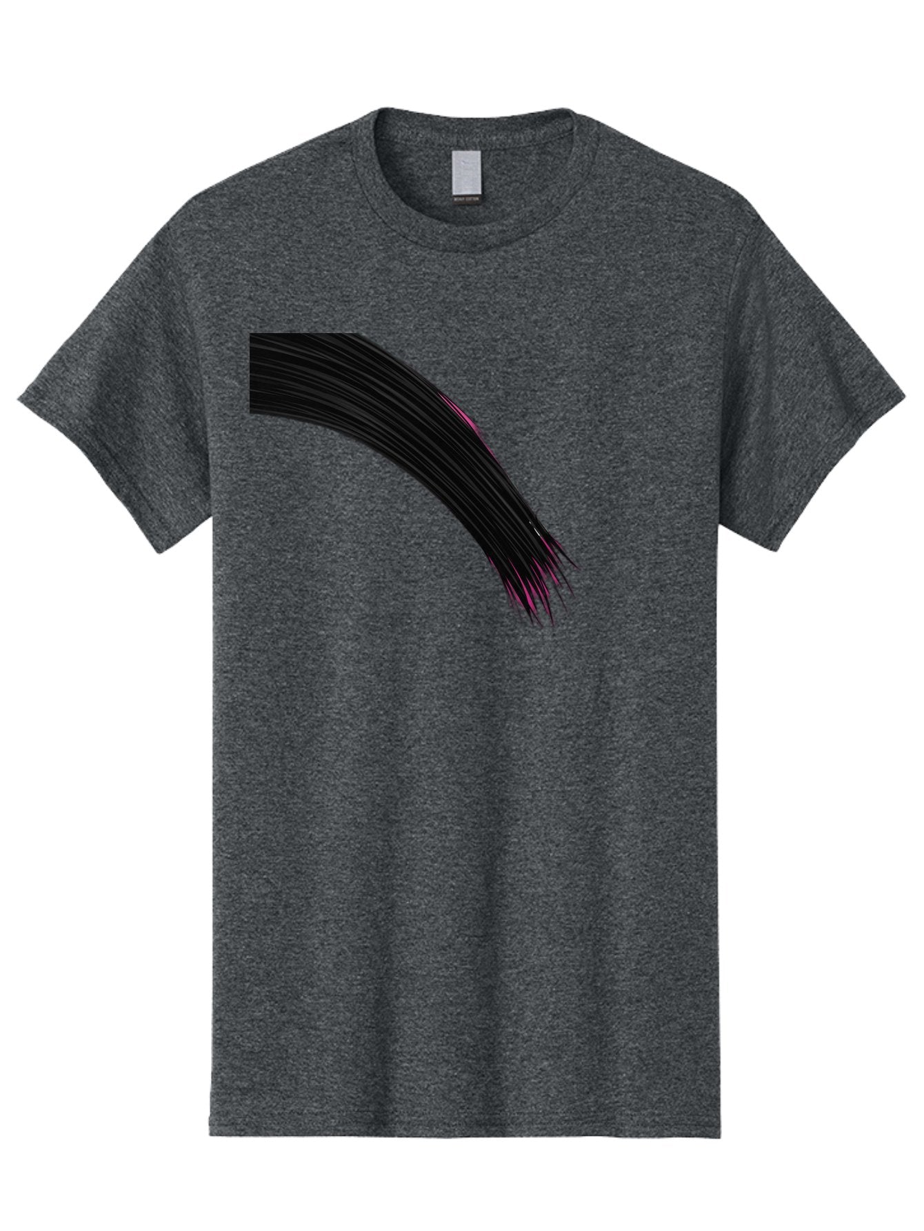 Black-Hair-Strands Men'S Graphic Tee, 100% Cotton, Comfortable Casual Summer Wear, Machine Washable, Black Hair, Hair Extensions, Fine Strands, Pink Highlights, Sleek Texture, Luscious Locks, Hair Styling Bac632 14