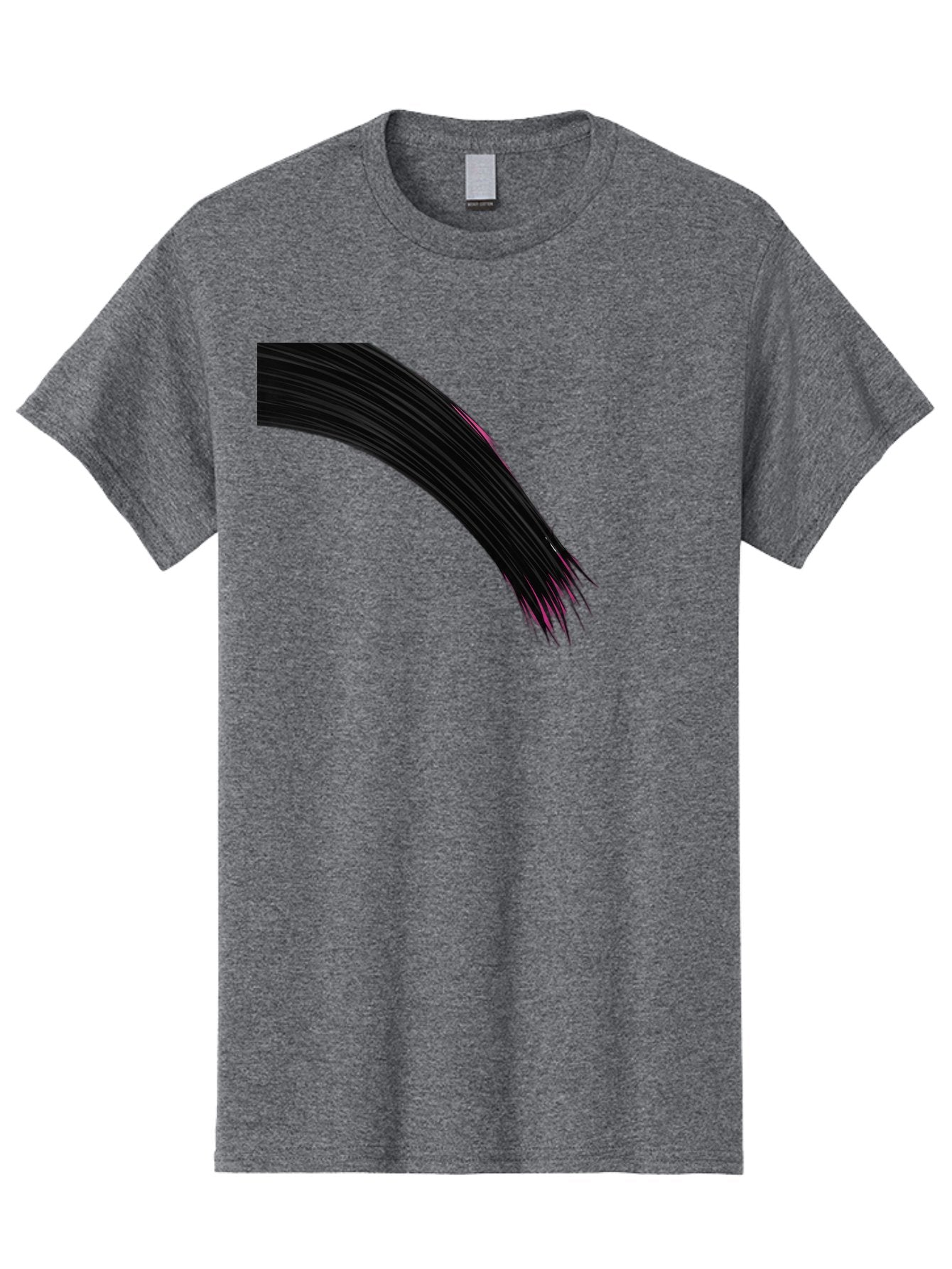 Black-Hair-Strands Men'S Graphic Tee, 100% Cotton, Comfortable Casual Summer Wear, Machine Washable, Black Hair, Hair Extensions, Fine Strands, Pink Highlights, Sleek Texture, Luscious Locks, Hair Styling Bac632 6
