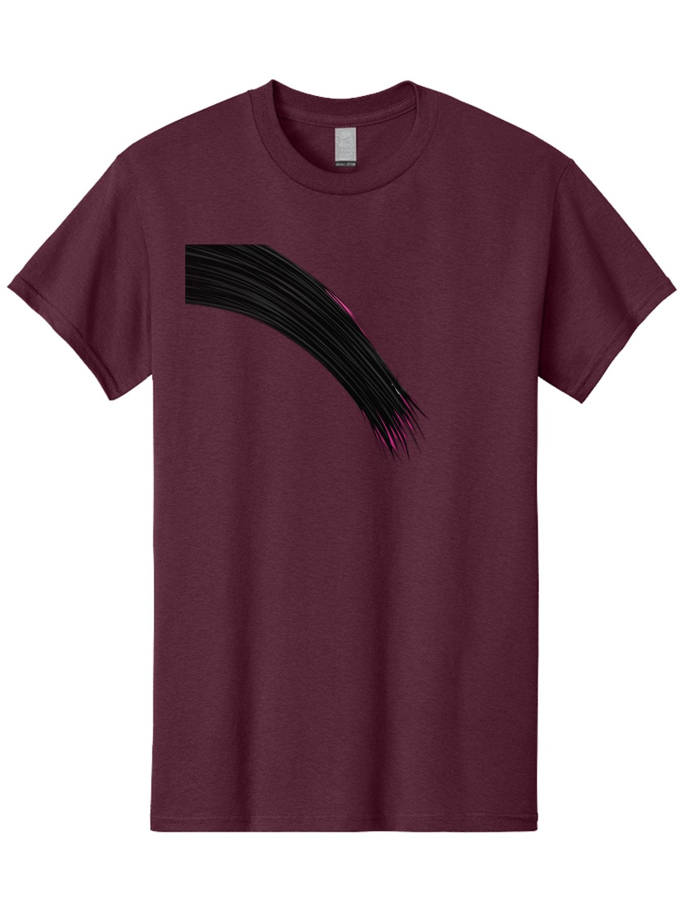 Black-Hair-Strands Men'S Graphic Tee, 100% Cotton, Comfortable Casual Summer Wear, Machine Washable, Black Hair, Hair Extensions, Fine Strands, Pink Highlights, Sleek Texture, Luscious Locks, Hair Styling Bac632 3