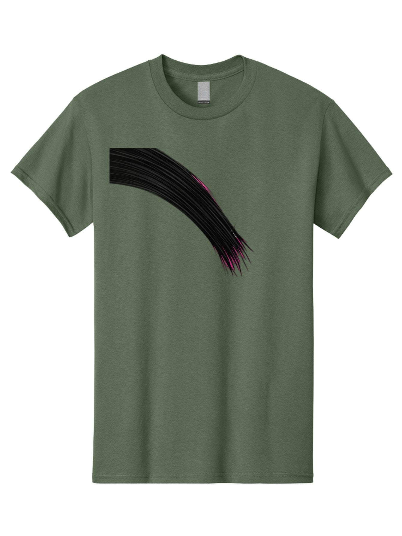 Black-Hair-Strands Men'S Graphic Tee, 100% Cotton, Comfortable Casual Summer Wear, Machine Washable, Black Hair, Hair Extensions, Fine Strands, Pink Highlights, Sleek Texture, Luscious Locks, Hair Styling Bac632 5