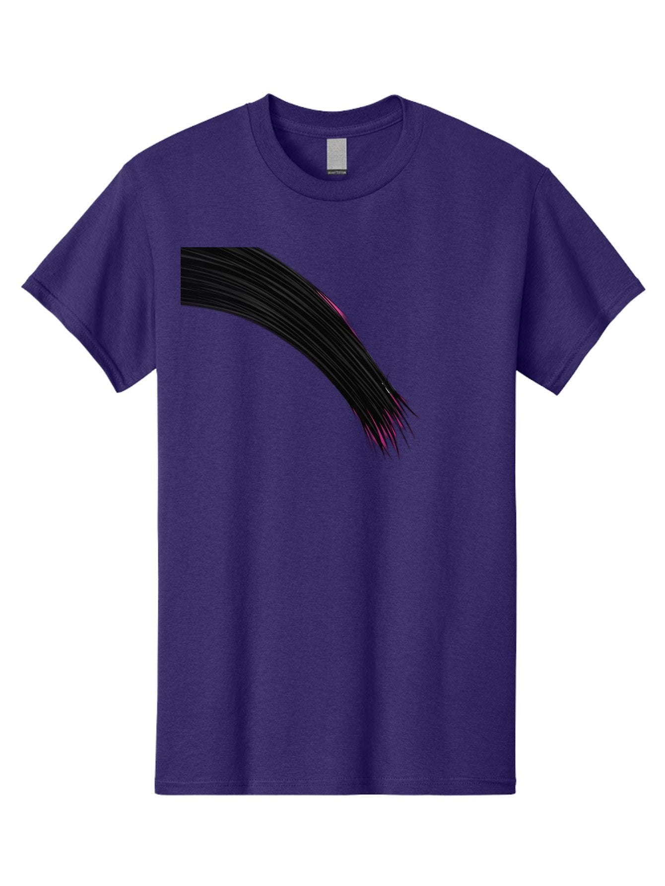 Black-Hair-Strands Men'S Graphic Tee, 100% Cotton, Comfortable Casual Summer Wear, Machine Washable, Black Hair, Hair Extensions, Fine Strands, Pink Highlights, Sleek Texture, Luscious Locks, Hair Styling Bac632 10