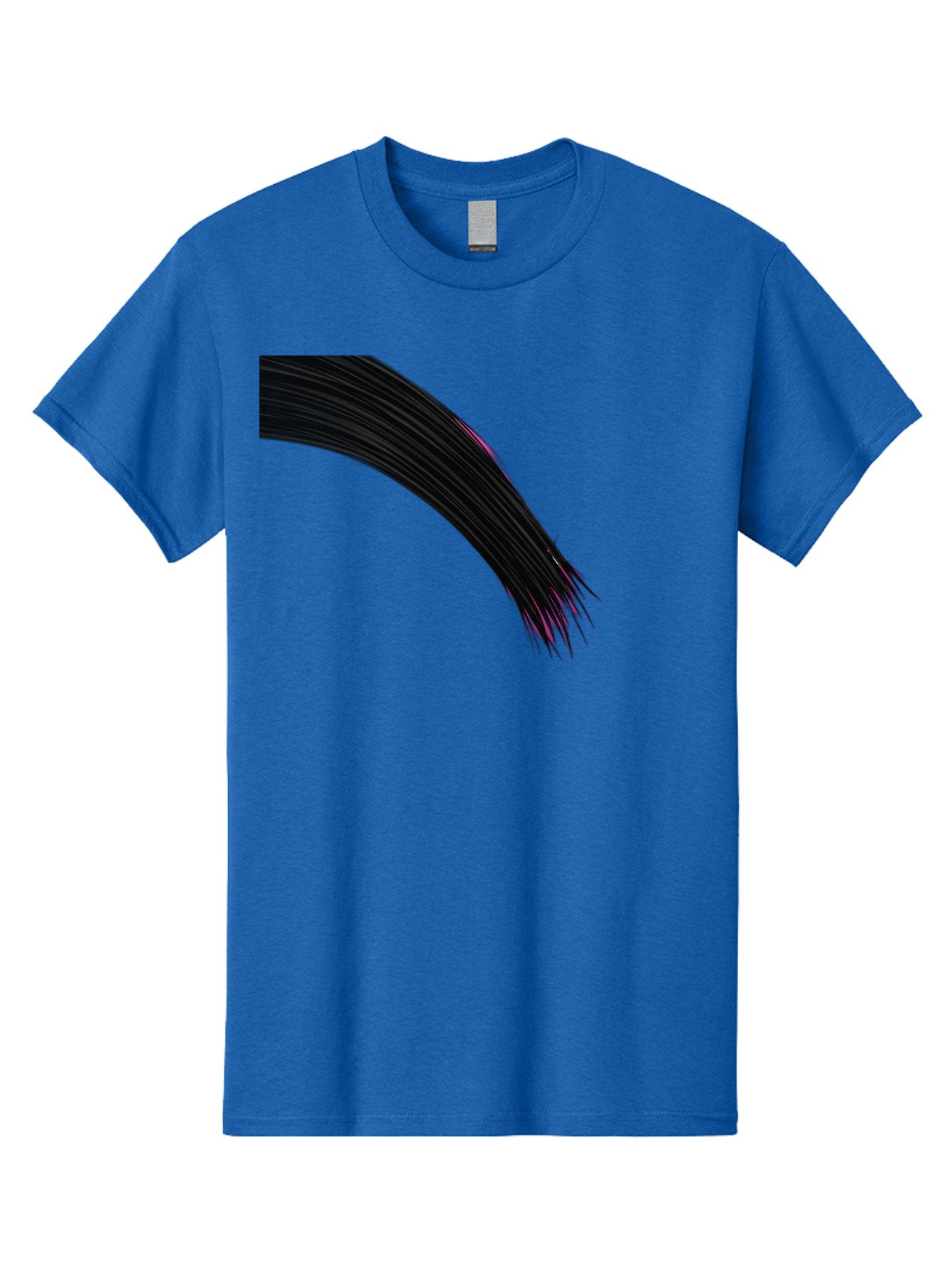 Black-Hair-Strands Men'S Graphic Tee, 100% Cotton, Comfortable Casual Summer Wear, Machine Washable, Black Hair, Hair Extensions, Fine Strands, Pink Highlights, Sleek Texture, Luscious Locks, Hair Styling Bac632 7