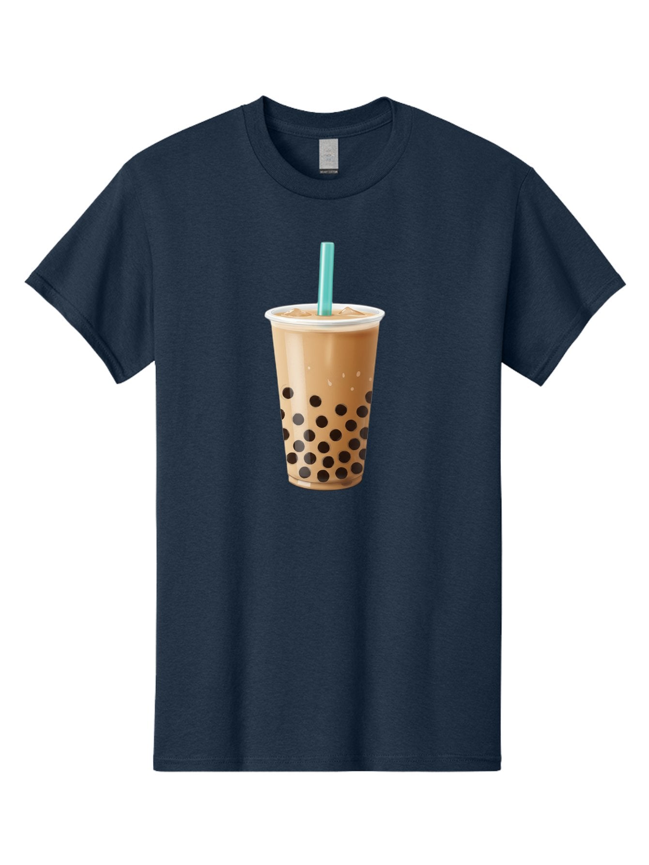 Boba-Milk-Tea Men'S Graphic Tee, 100% Cotton, Comfortable Casual Summer Wear, Machine Washable, Boba Tea, Bubble Milk Tea, Milk Tea, Tapioca Pearls, Iced Tea, Cold Brew, Refreshing Drink, Trendy Beverage, Blue Straw Bac649 7