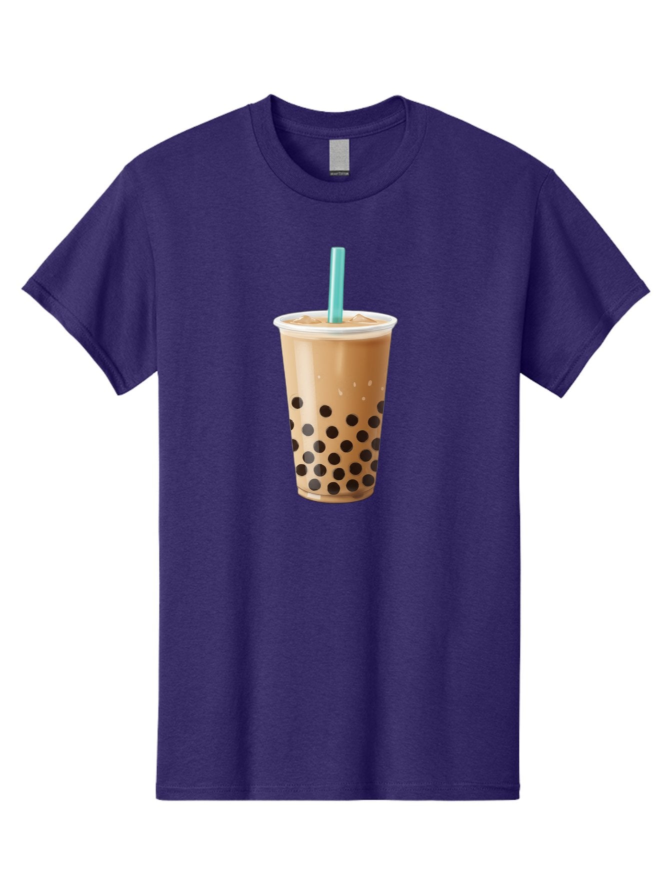 Boba-Milk-Tea Men'S Graphic Tee, 100% Cotton, Comfortable Casual Summer Wear, Machine Washable, Boba Tea, Bubble Milk Tea, Milk Tea, Tapioca Pearls, Iced Tea, Cold Brew, Refreshing Drink, Trendy Beverage, Blue Straw Bac649 8