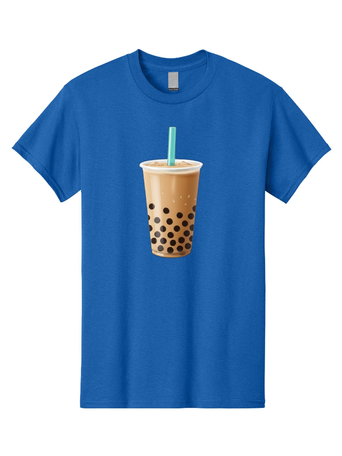Boba-Milk-Tea Men'S Graphic Tee, 100% Cotton, Comfortable Casual Summer Wear, Machine Washable, Boba Tea, Bubble Milk Tea, Milk Tea, Tapioca Pearls, Iced Tea, Cold Brew, Refreshing Drink, Trendy Beverage, Blue Straw Bac649 9