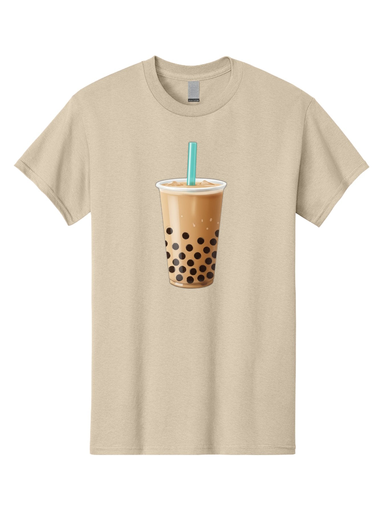 Boba-Milk-Tea Men'S Graphic Tee, 100% Cotton, Comfortable Casual Summer Wear, Machine Washable, Boba Tea, Bubble Milk Tea, Milk Tea, Tapioca Pearls, Iced Tea, Cold Brew, Refreshing Drink, Trendy Beverage, Blue Straw Bac649 5