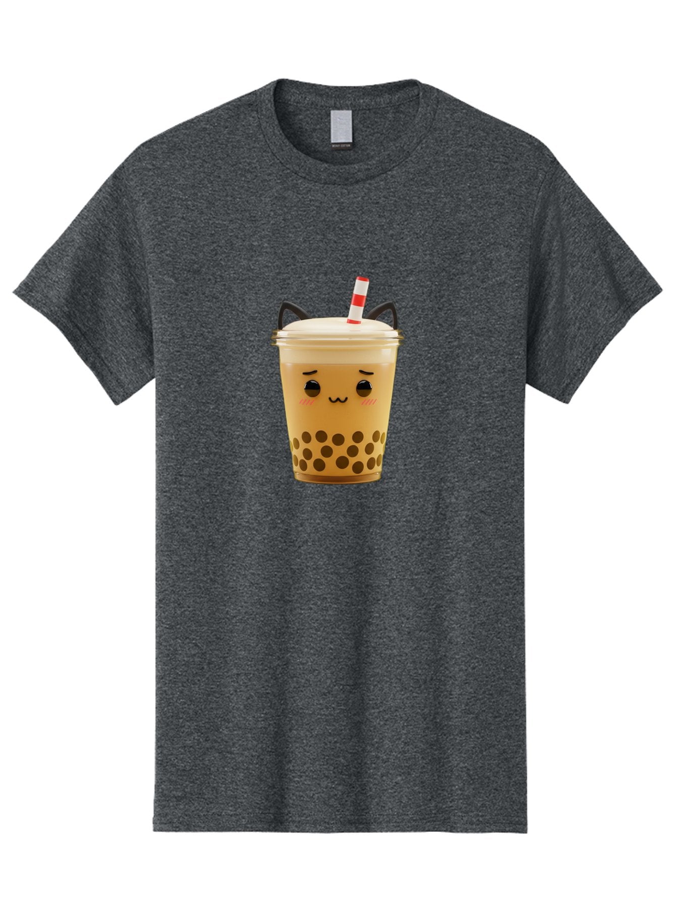 Boba-Tea-1 Men'S Graphic Tee, 100% Cotton, Comfortable Casual Summer Wear, Machine Washable, Cute Boba Tea, Kawaii Drink, Bubble Tea, Cartoon Character, Happy Face, Adorable Design, Sweet Treat, Creamy Texture, Tapioca Pearls, Fun Beverage, Bac650 15