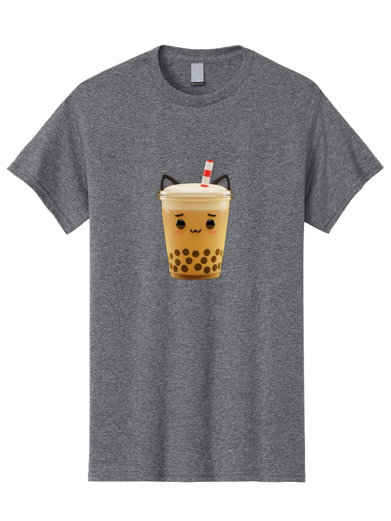 Boba-Tea-1 Men'S Graphic Tee, 100% Cotton, Comfortable Casual Summer Wear, Machine Washable, Cute Boba Tea, Kawaii Drink, Bubble Tea, Cartoon Character, Happy Face, Adorable Design, Sweet Treat, Creamy Texture, Tapioca Pearls, Fun Beverage, Bac650 7