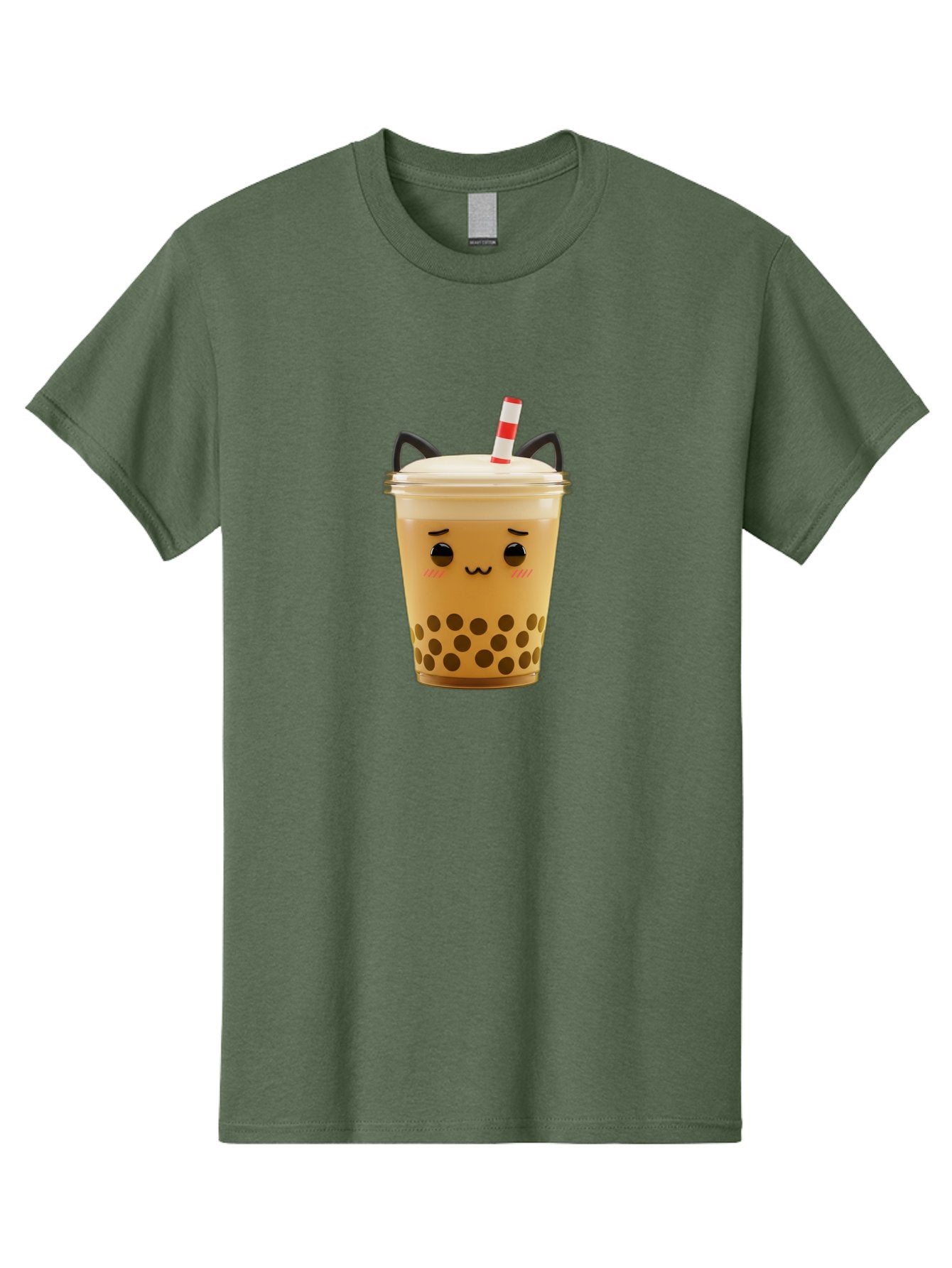 Boba-Tea-1 Men'S Graphic Tee, 100% Cotton, Comfortable Casual Summer Wear, Machine Washable, Cute Boba Tea, Kawaii Drink, Bubble Tea, Cartoon Character, Happy Face, Adorable Design, Sweet Treat, Creamy Texture, Tapioca Pearls, Fun Beverage, Bac650 13