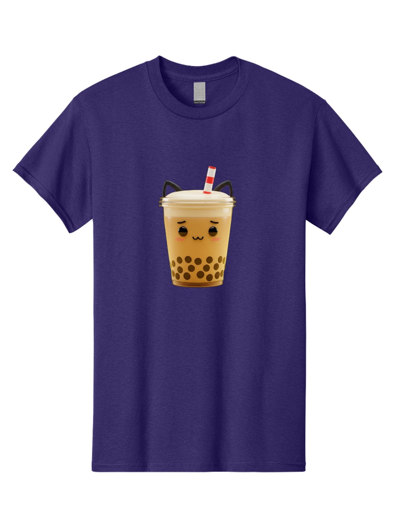 Boba-Tea-1 Men'S Graphic Tee, 100% Cotton, Comfortable Casual Summer Wear, Machine Washable, Cute Boba Tea, Kawaii Drink, Bubble Tea, Cartoon Character, Happy Face, Adorable Design, Sweet Treat, Creamy Texture, Tapioca Pearls, Fun Beverage, Bac650 14
