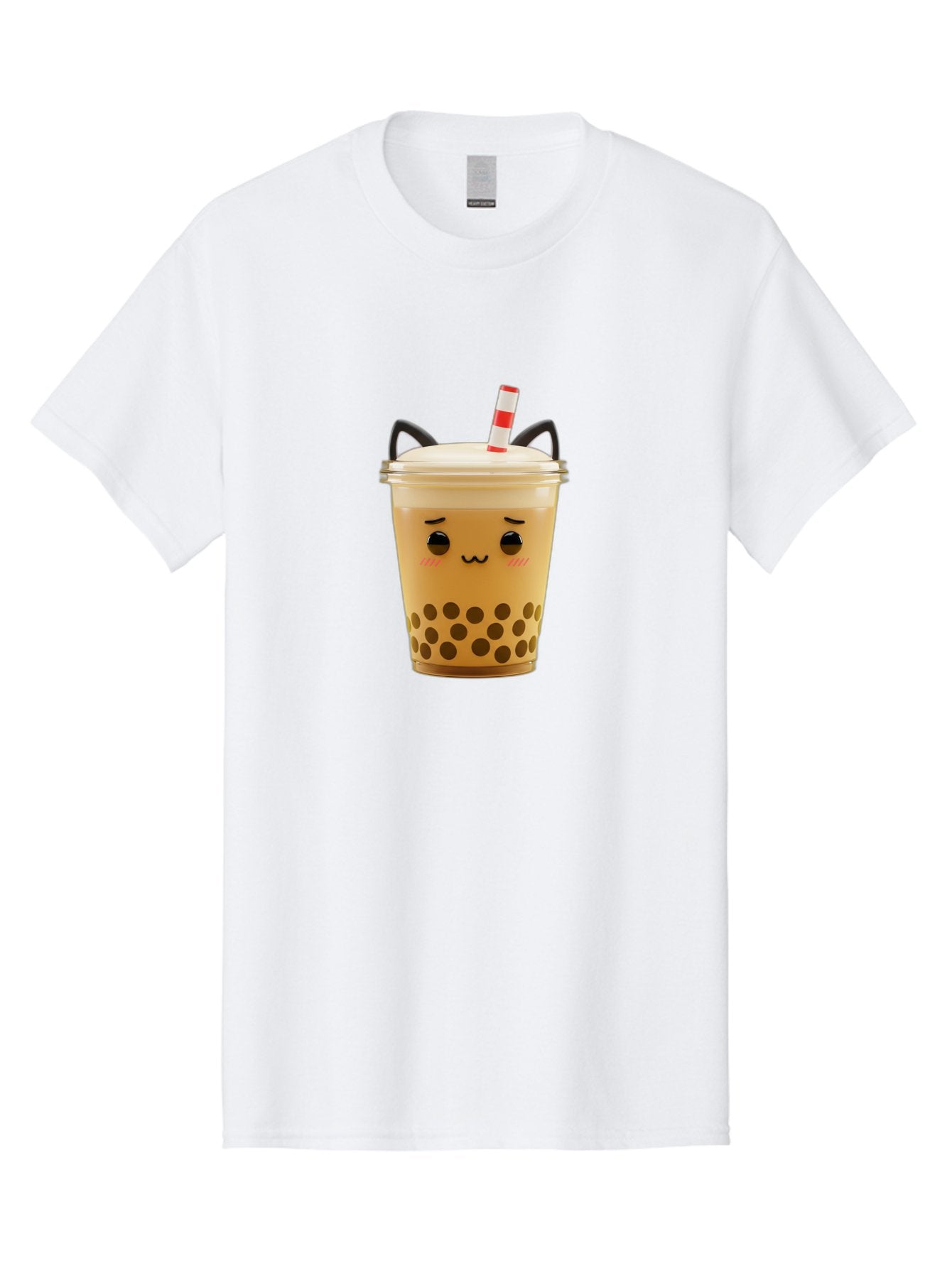 Boba-Tea-1 Men'S Graphic Tee, 100% Cotton, Comfortable Casual Summer Wear, Machine Washable, Cute Boba Tea, Kawaii Drink, Bubble Tea, Cartoon Character, Happy Face, Adorable Design, Sweet Treat, Creamy Texture, Tapioca Pearls, Fun Beverage, Bac650 8