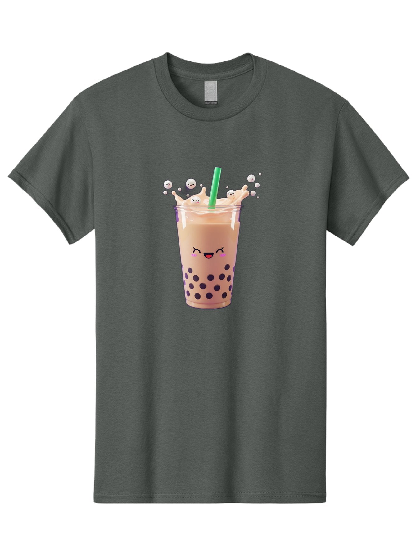 Boba-Tea-10 Men'S Graphic Tee, 100% Cotton, Comfortable Casual Summer Wear, Machine Washable, Milk Tea, Bubble Tea, Boba Drink, Kawaii, Cute, Cartoon Style, Milkshake, Tapioca Pearls Bac651 9
