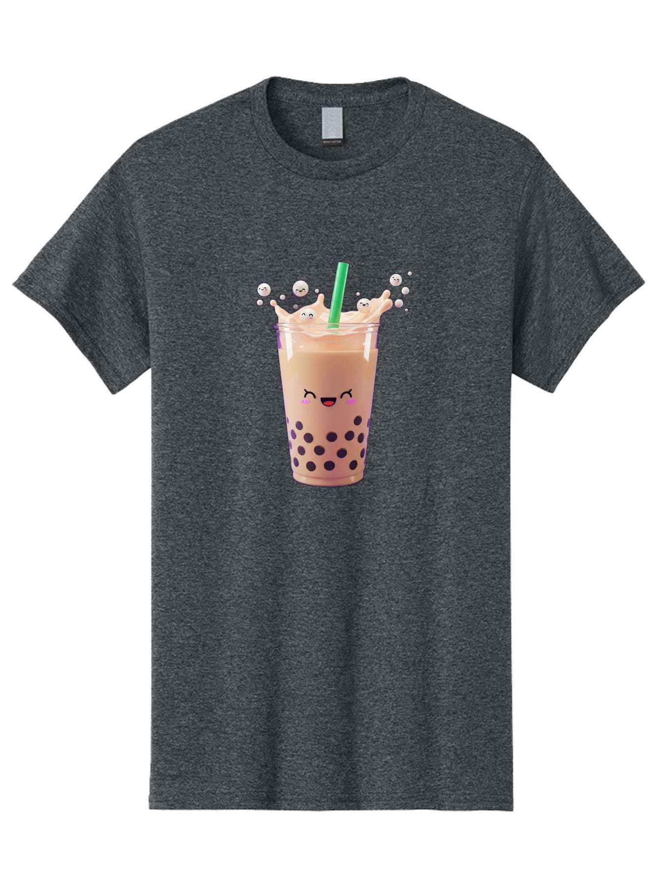 Boba-Tea-10 Men'S Graphic Tee, 100% Cotton, Comfortable Casual Summer Wear, Machine Washable, Milk Tea, Bubble Tea, Boba Drink, Kawaii, Cute, Cartoon Style, Milkshake, Tapioca Pearls Bac651 5