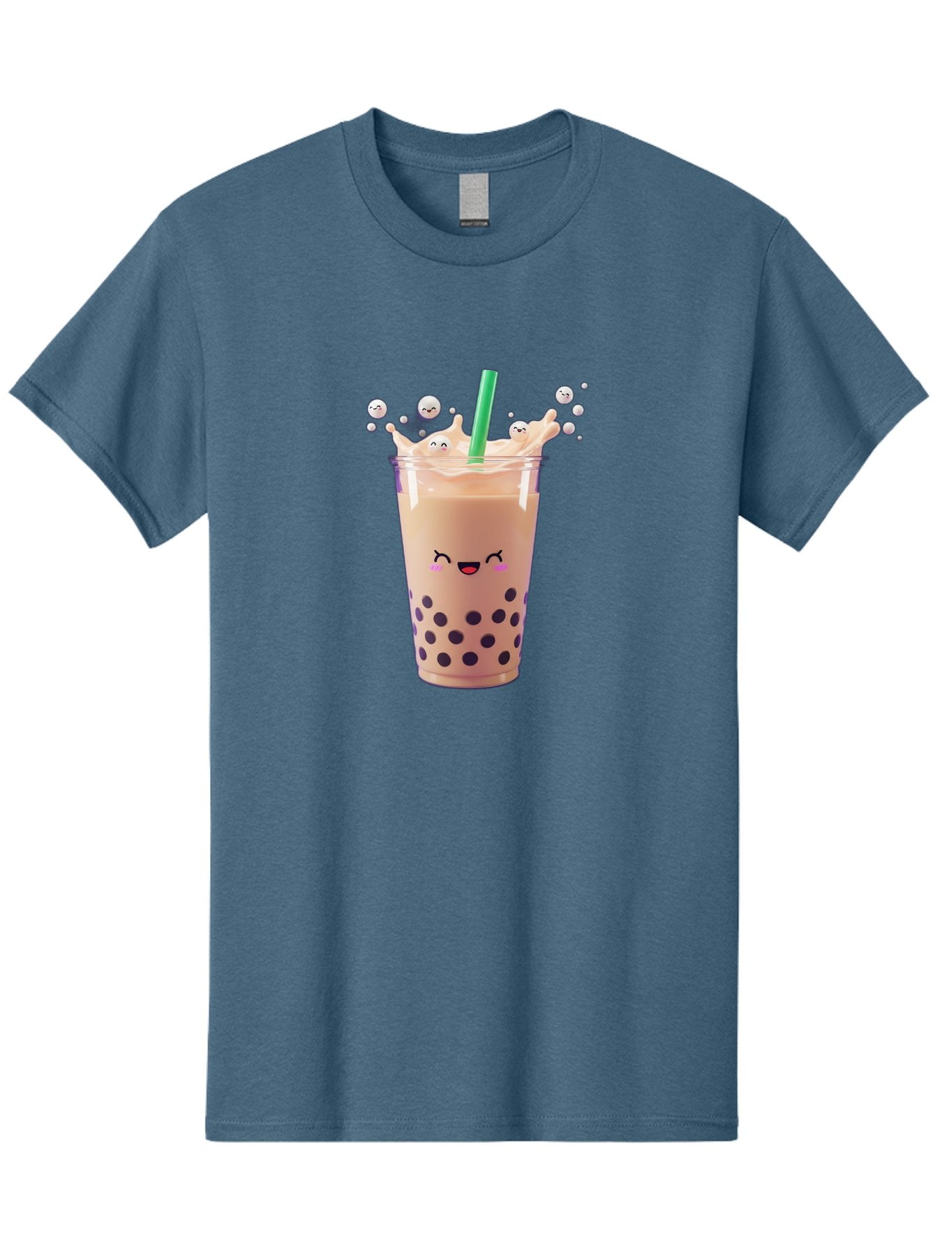 Boba-Tea-10 Men'S Graphic Tee, 100% Cotton, Comfortable Casual Summer Wear, Machine Washable, Milk Tea, Bubble Tea, Boba Drink, Kawaii, Cute, Cartoon Style, Milkshake, Tapioca Pearls Bac651 8