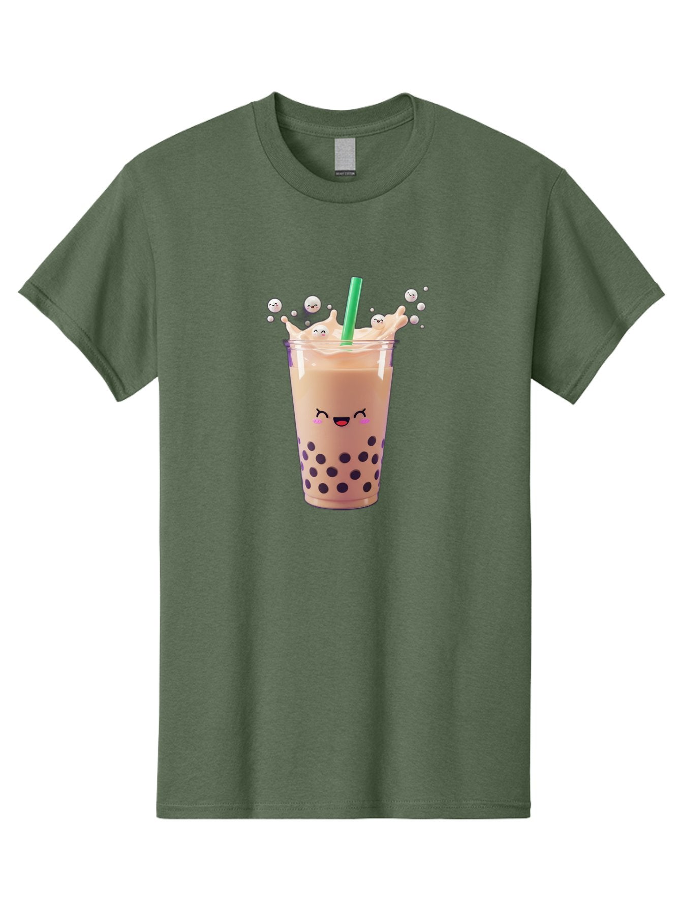 Boba-Tea-10 Men'S Graphic Tee, 100% Cotton, Comfortable Casual Summer Wear, Machine Washable, Milk Tea, Bubble Tea, Boba Drink, Kawaii, Cute, Cartoon Style, Milkshake, Tapioca Pearls Bac651 10