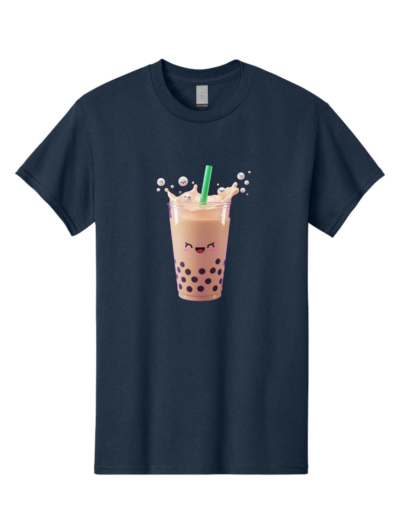 Boba-Tea-10 Men'S Graphic Tee, 100% Cotton, Comfortable Casual Summer Wear, Machine Washable, Milk Tea, Bubble Tea, Boba Drink, Kawaii, Cute, Cartoon Style, Milkshake, Tapioca Pearls Bac651 4