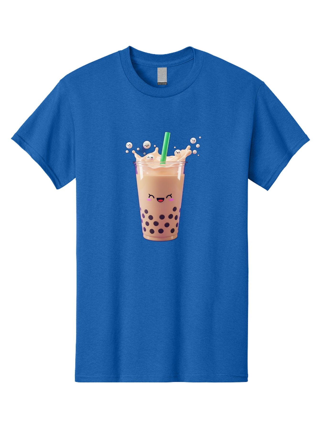 Boba-Tea-10 Men'S Graphic Tee, 100% Cotton, Comfortable Casual Summer Wear, Machine Washable, Milk Tea, Bubble Tea, Boba Drink, Kawaii, Cute, Cartoon Style, Milkshake, Tapioca Pearls Bac651 14