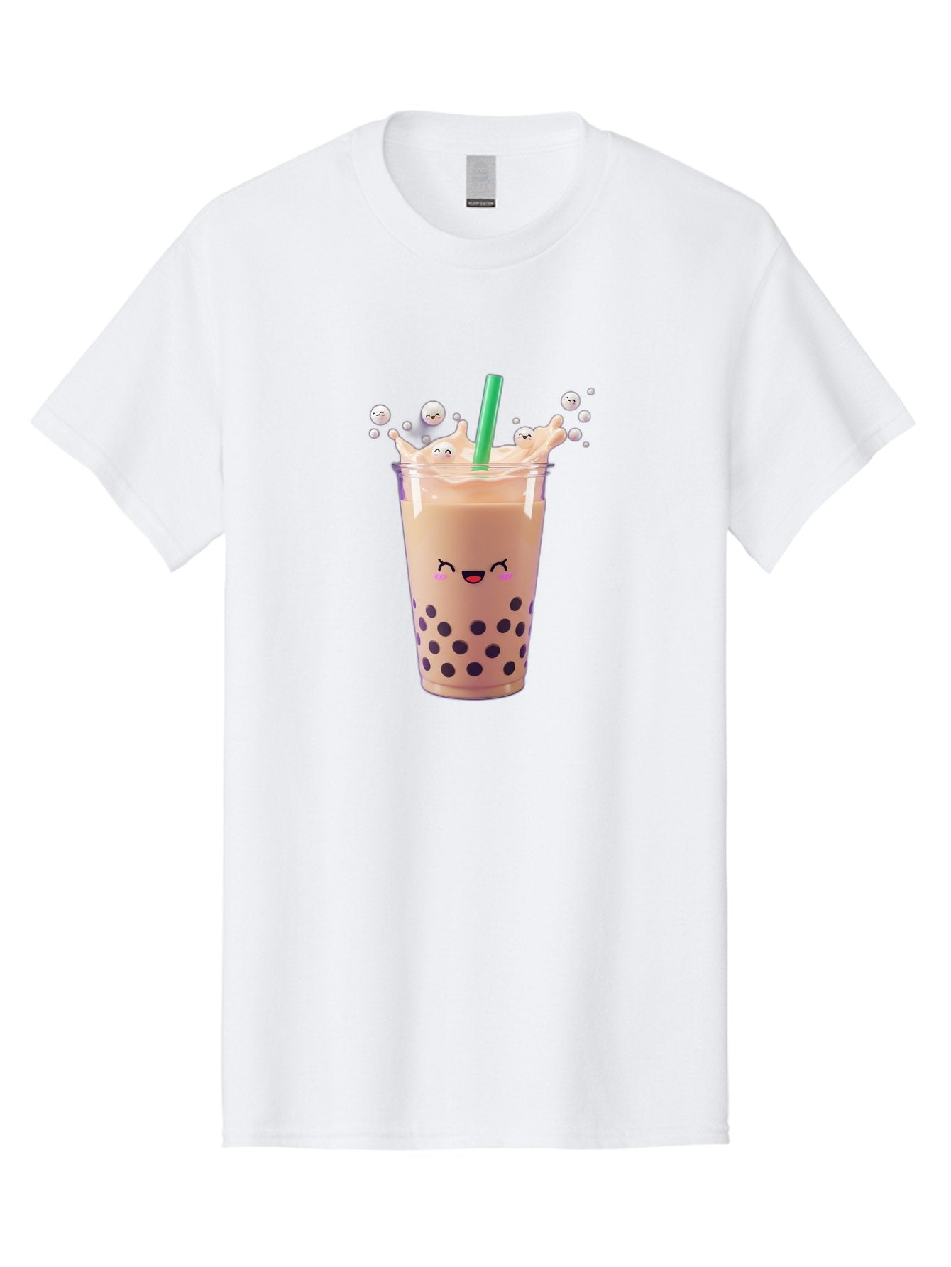 Boba-Tea-10 Men'S Graphic Tee, 100% Cotton, Comfortable Casual Summer Wear, Machine Washable, Milk Tea, Bubble Tea, Boba Drink, Kawaii, Cute, Cartoon Style, Milkshake, Tapioca Pearls Bac651 11