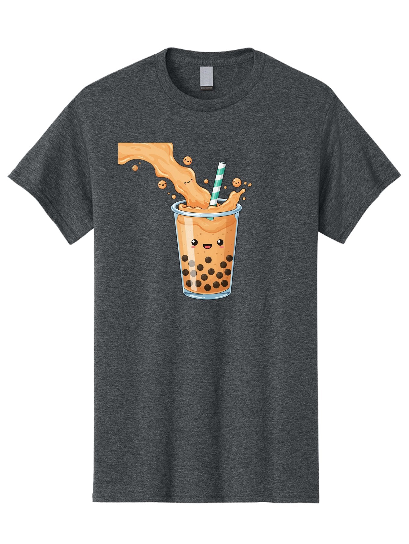 Boba-Tea-11 Men'S Graphic Tee, 100% Cotton, Comfortable Casual Summer Wear, Machine Washable, Boba Tea, Milk Tea, Bubble Tea, Tapioca Pearls, Cartoon Illustration, Refreshing Drink, Tea Time, Kawaii Culture, Fun Beverage Bac652 10