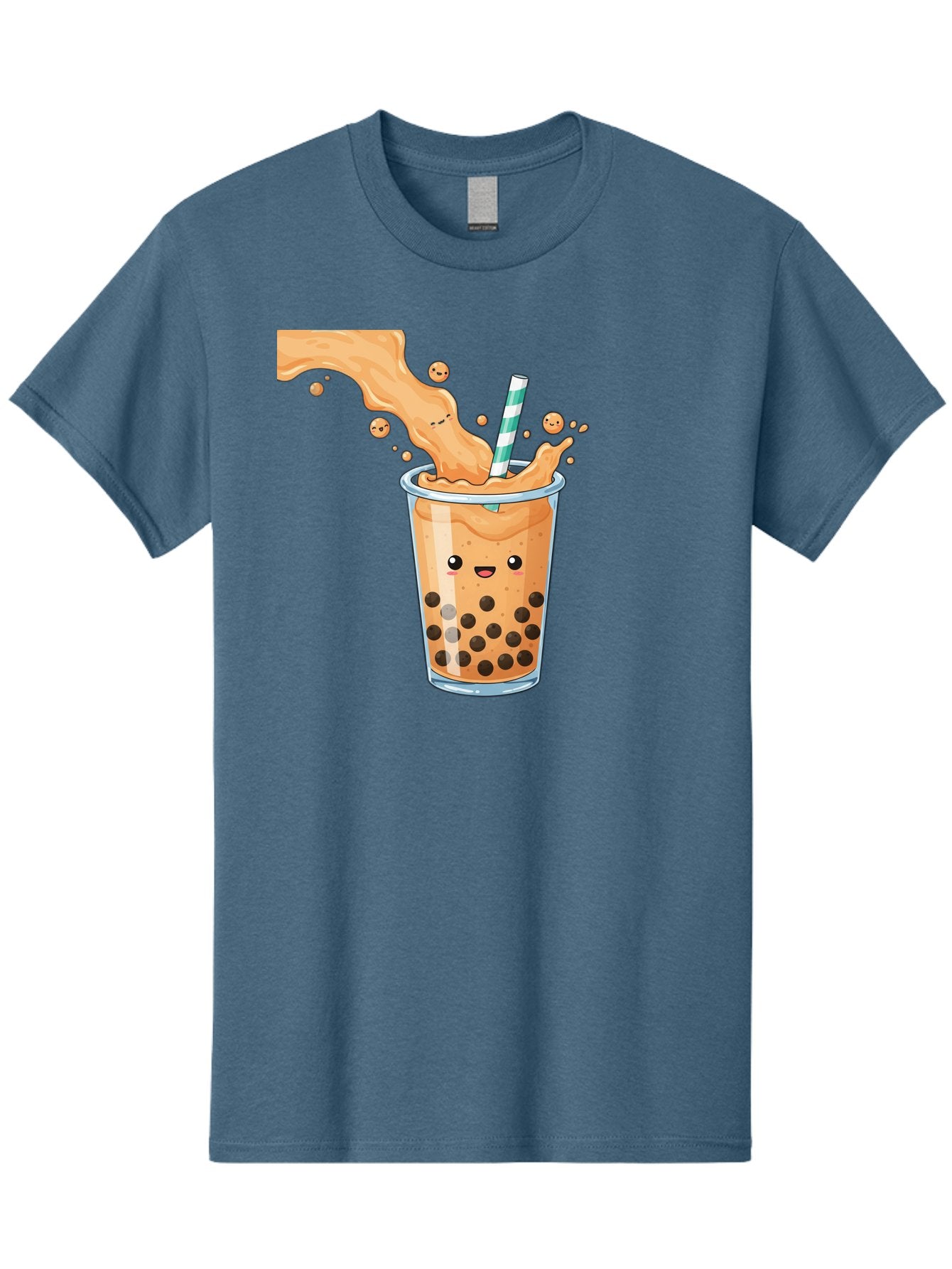 Boba-Tea-11 Men'S Graphic Tee, 100% Cotton, Comfortable Casual Summer Wear, Machine Washable, Boba Tea, Milk Tea, Bubble Tea, Tapioca Pearls, Cartoon Illustration, Refreshing Drink, Tea Time, Kawaii Culture, Fun Beverage Bac652 14
