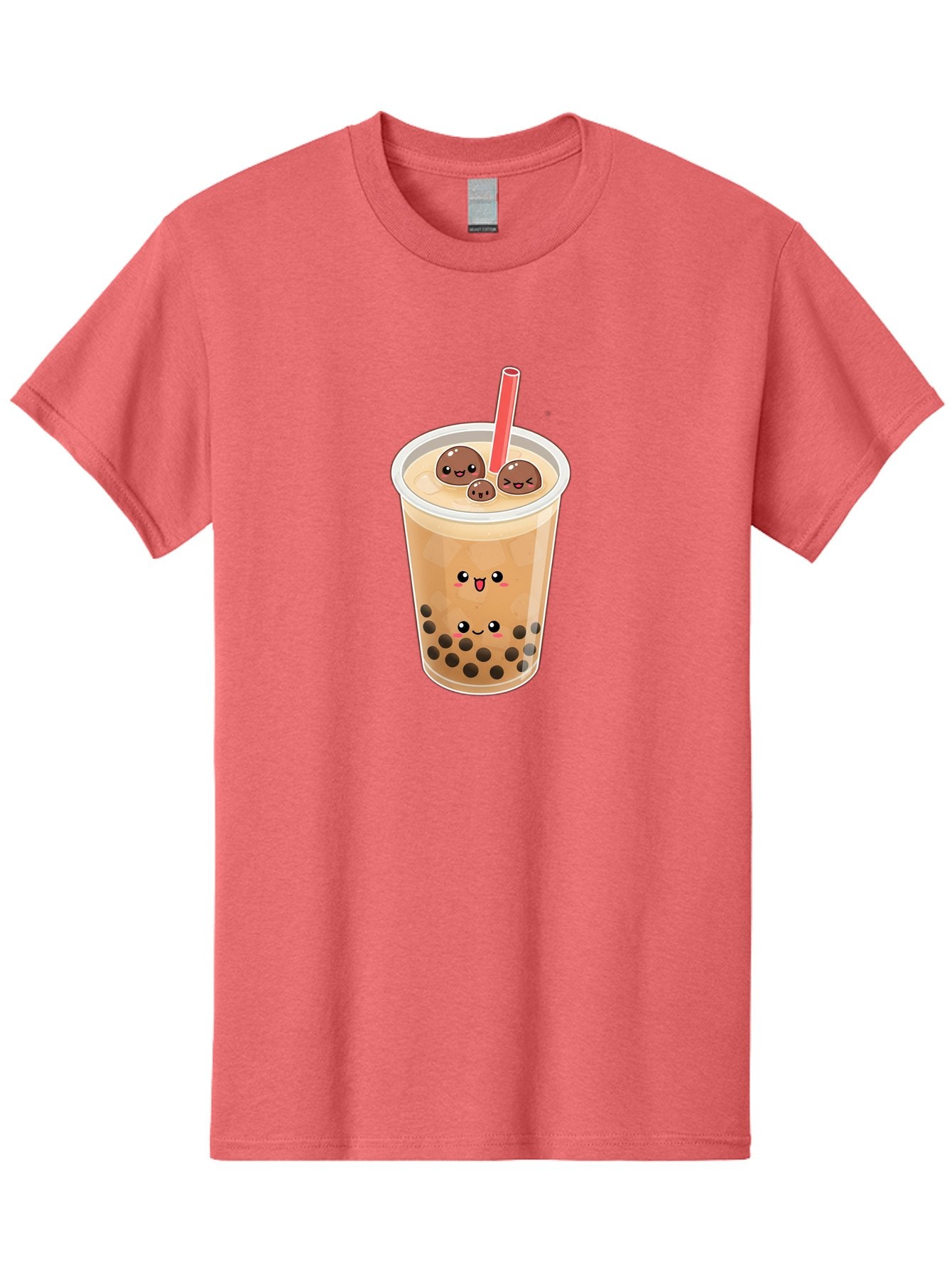 Boba-Tea-13 Men'S Graphic Tee, 100% Cotton, Comfortable Casual Summer Wear, Machine Washable, Boba Tea, Bubble Tea, Cartoon Drink, Cute Beverage, Milky Tea, Tea Time, Boba Pearls, Sweet Treat, Cartoon Style, Adorable Drink, Tasty Boba, Bac654 3